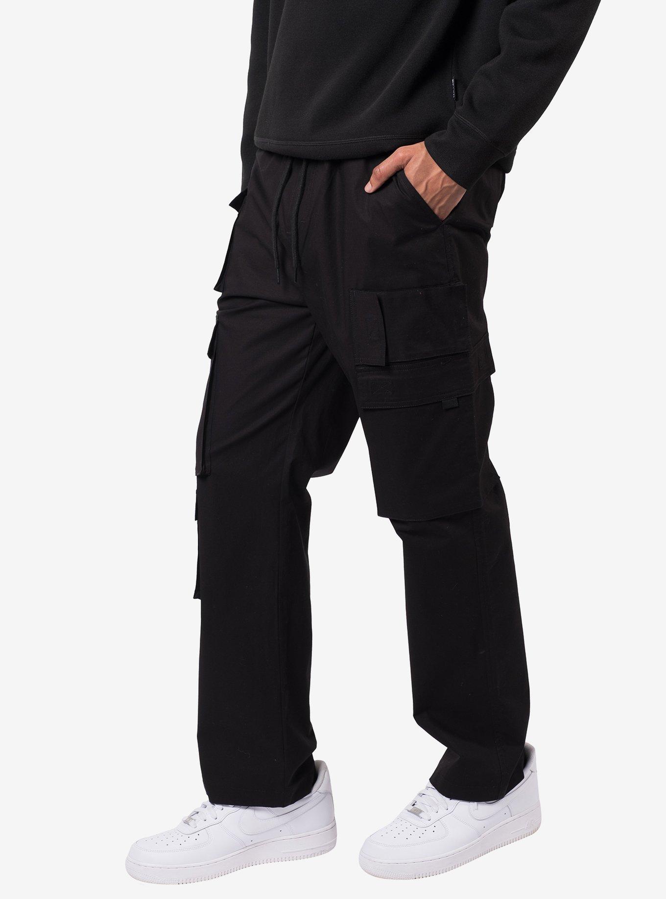 Poplin Multi Pocket Cargo Pant Black, BLACK, alternate