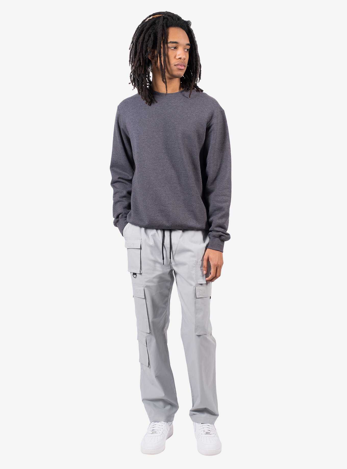 Poplin Multi Pocket Cargo Pant Grey, , hi-res