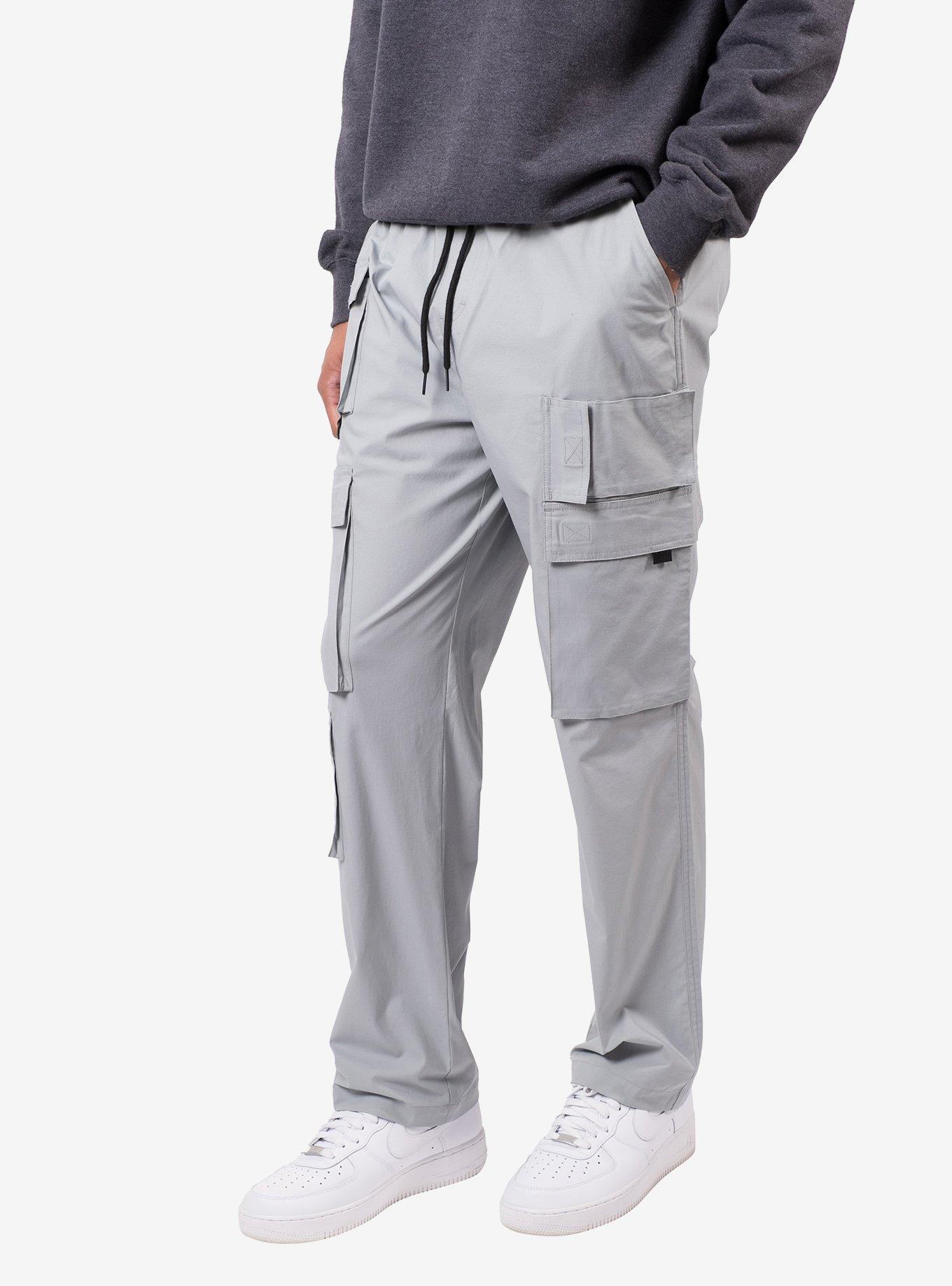 Poplin Multi Pocket Cargo Pant Grey, GREY, alternate