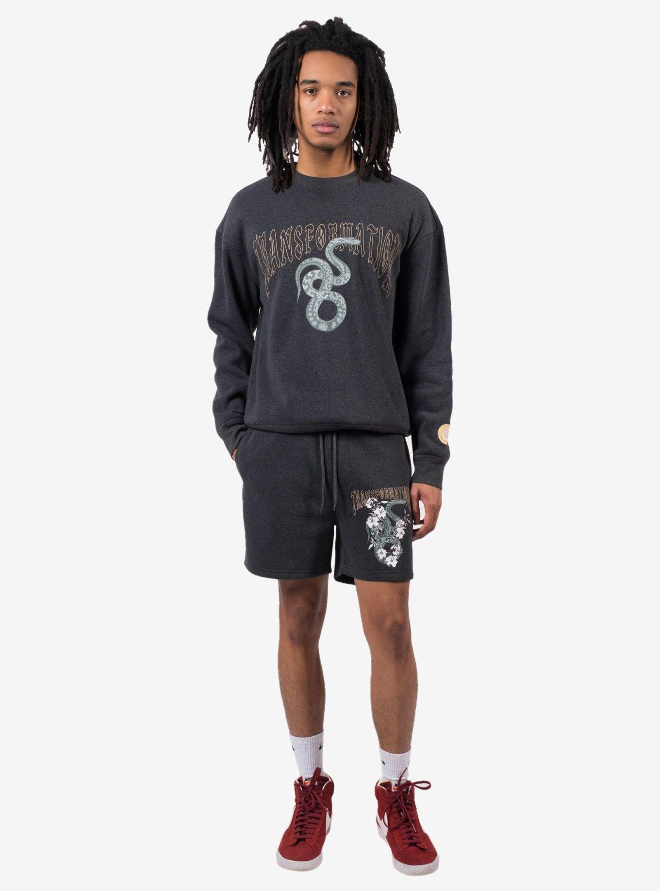 Transformation Snake Crewneck Sweatshirt, GREY, alternate