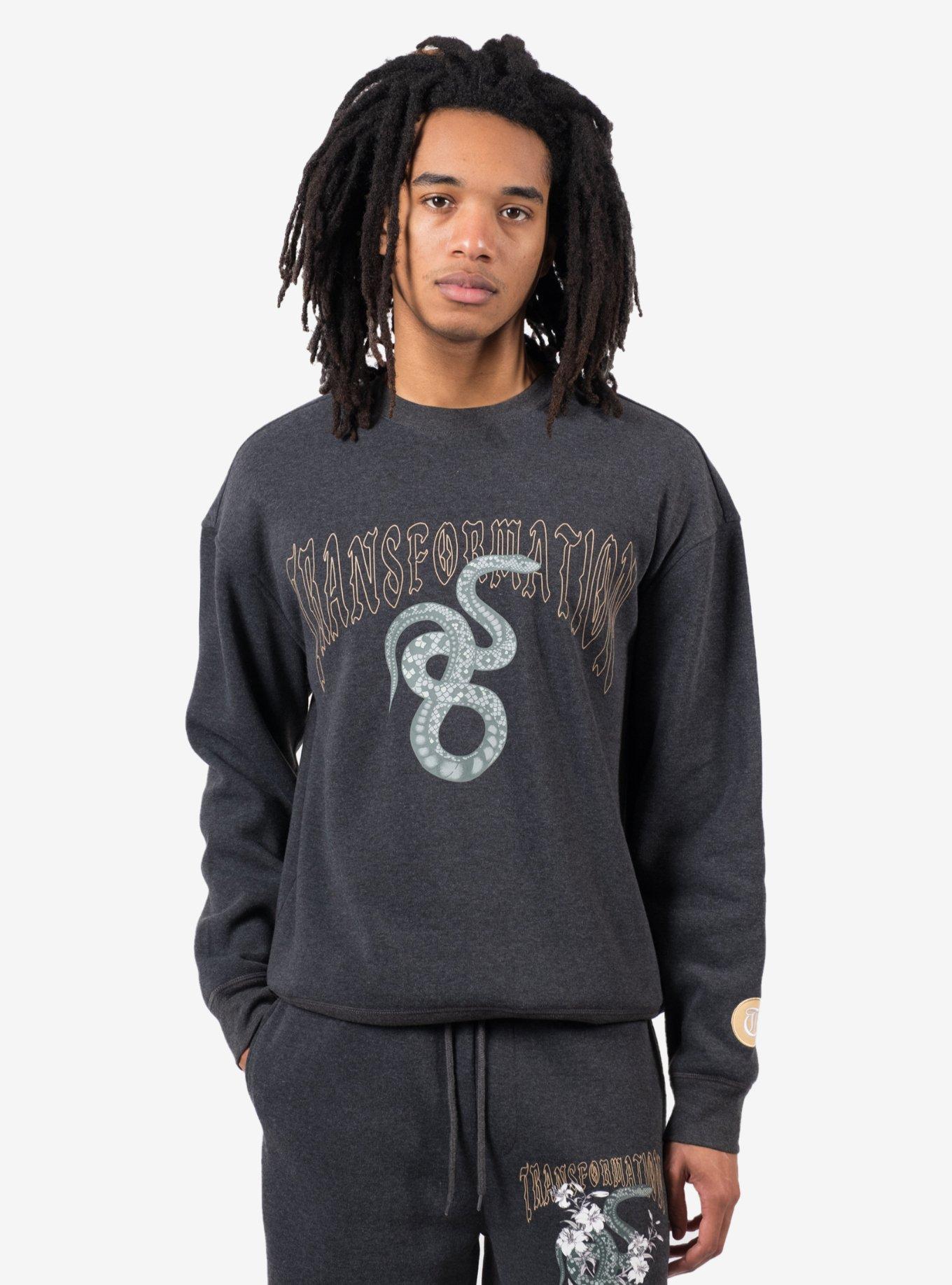 Transformation Snake Crewneck Sweatshirt, GREY, alternate