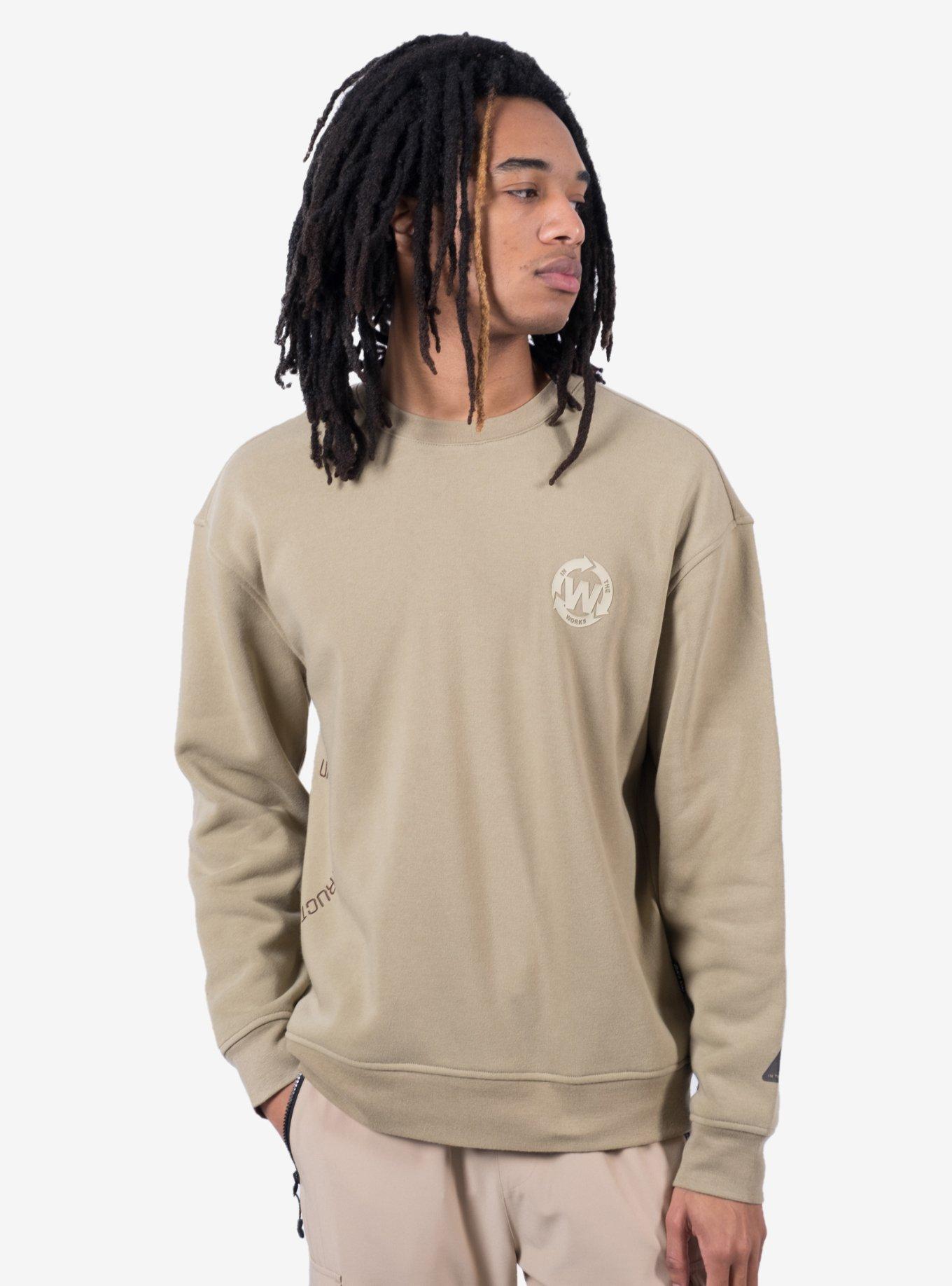 Under Construction Crewneck Sweatshirt, BEIGE, alternate