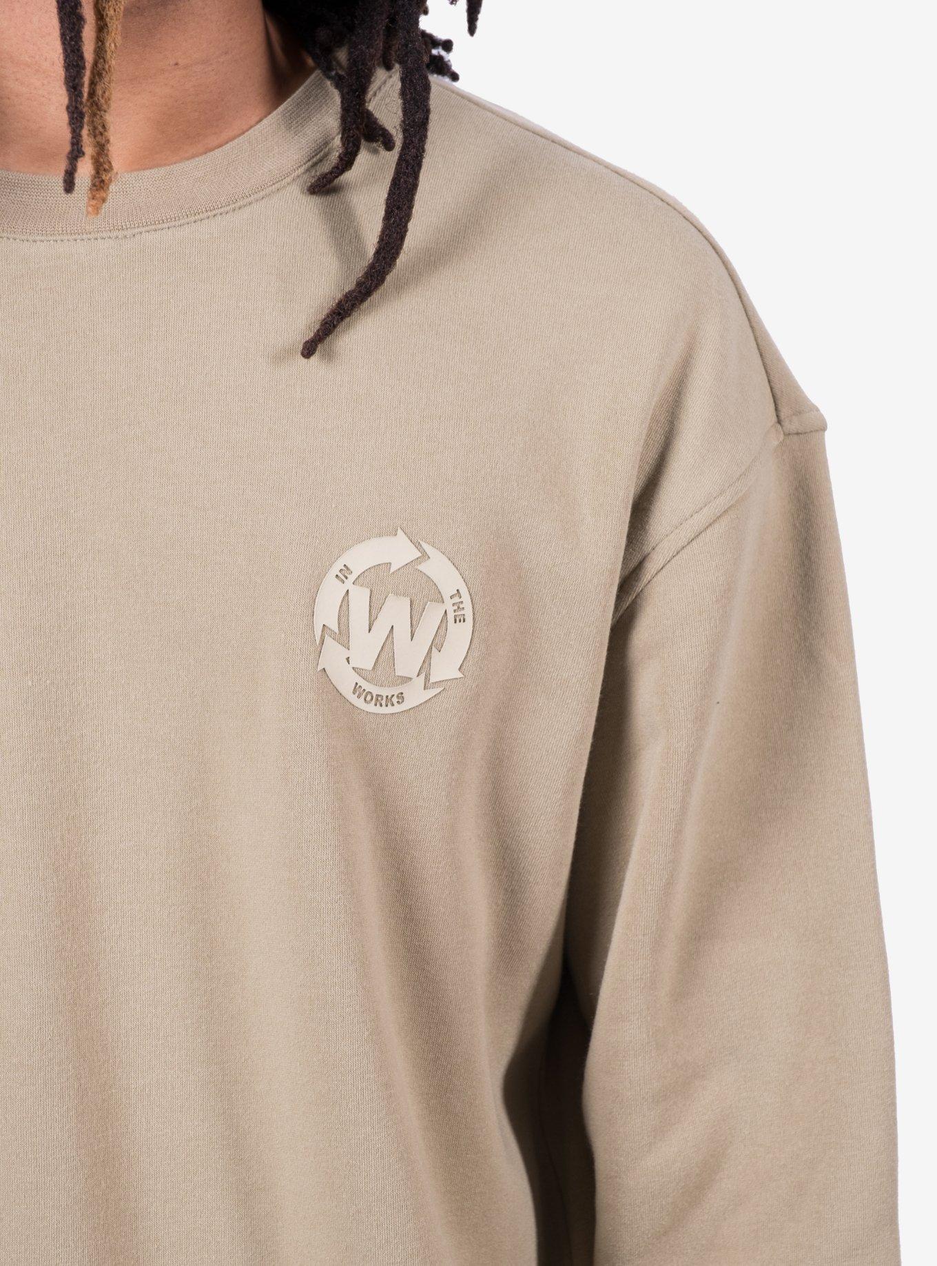 Under Construction Crewneck Sweatshirt, BEIGE, alternate