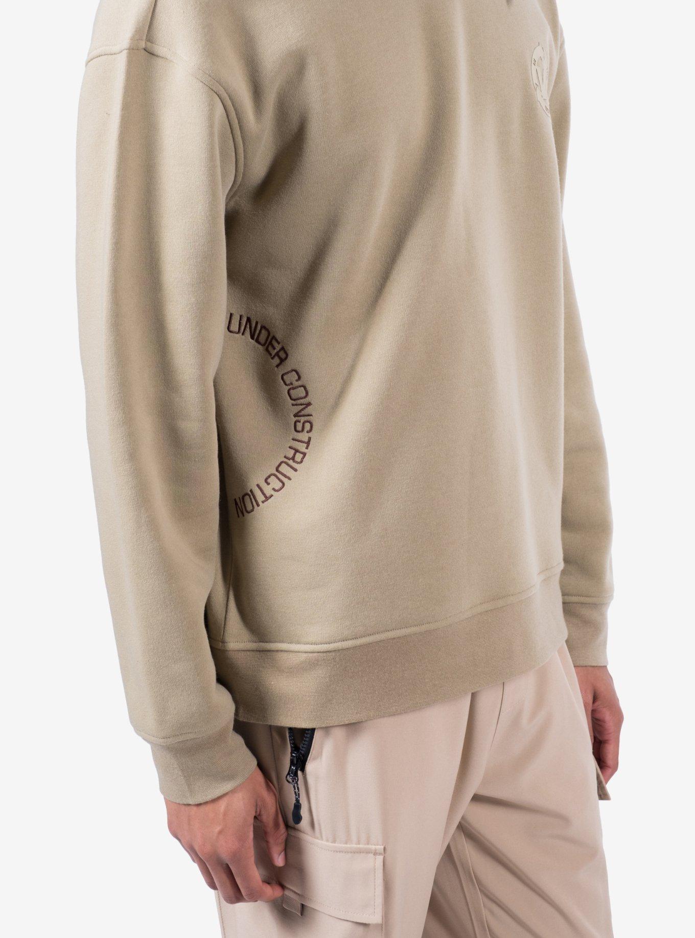 Under Construction Crewneck Sweatshirt, BEIGE, alternate