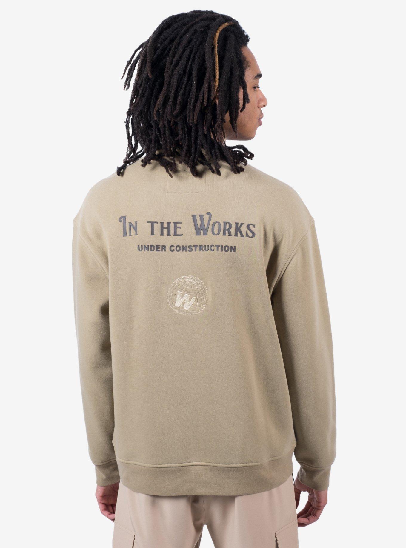 Under Construction Crewneck Sweatshirt, BEIGE, alternate