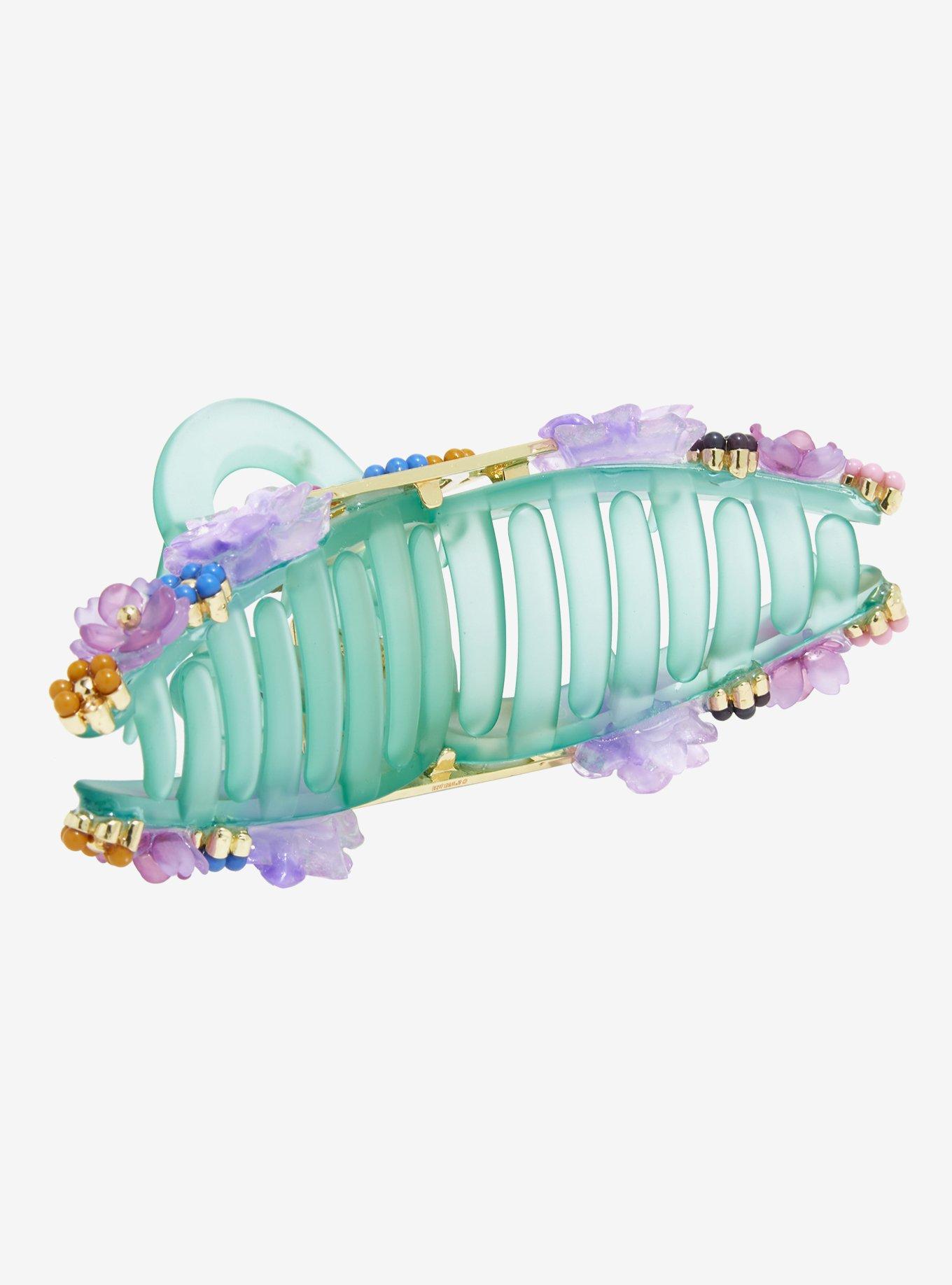 Harry Potter Floral Deathly Hallows Claw Clip - BoxLunch Exclusive, , hi-res