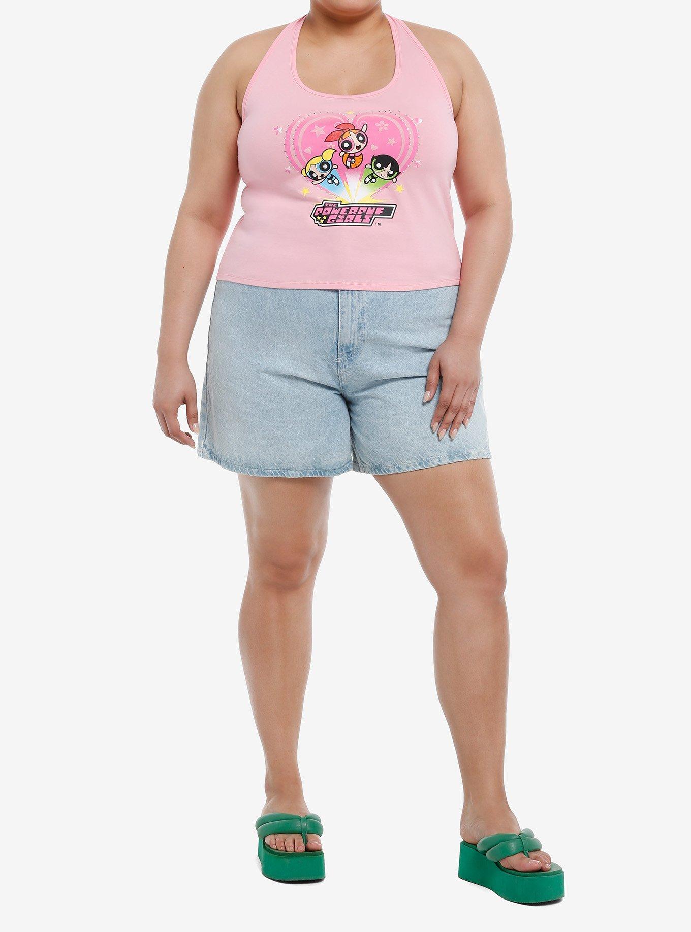 The Powerpuff Girls Rhinestone Girls Halter Top Plus Size, MULTI, alternate