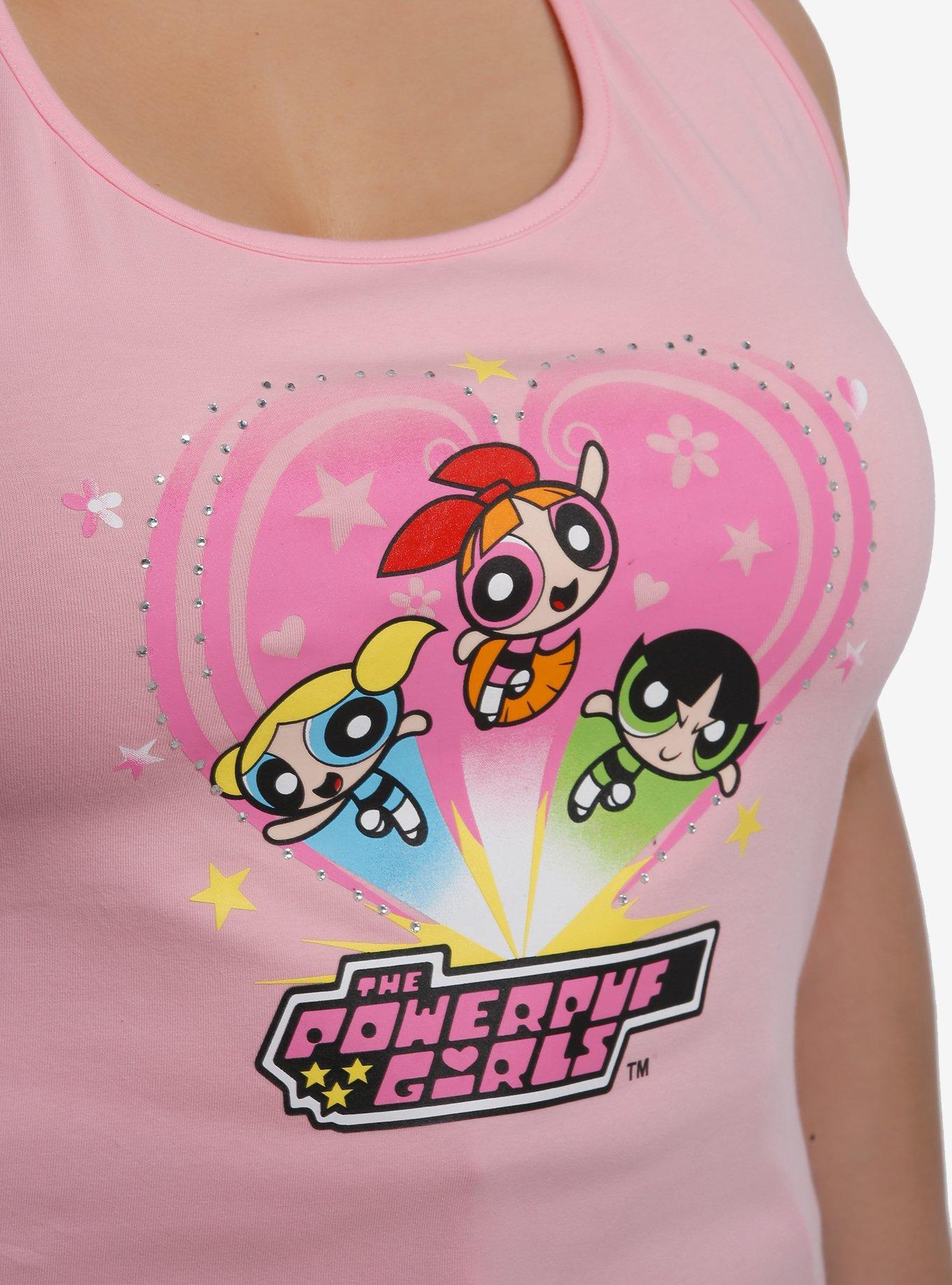 The Powerpuff Girls Rhinestone Girls Halter Top Plus Size, MULTI, alternate