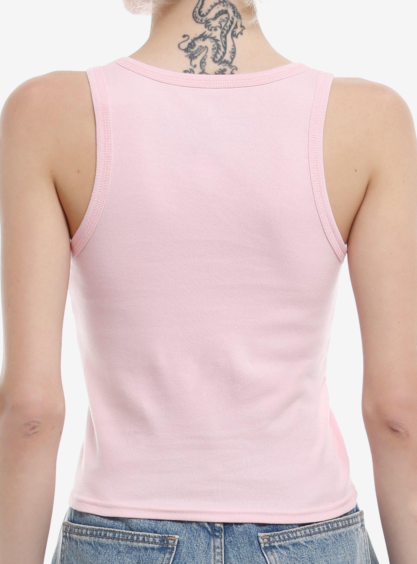 One Piece Chopper Pink Ribbed Girls Tank Top, MULTI, alternate