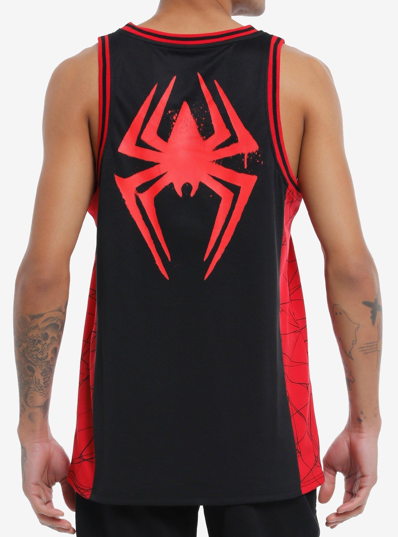 Marvel Spider-Man: Across The Spider-Verse Miles Morales Basketball Jersey, RED, alternate