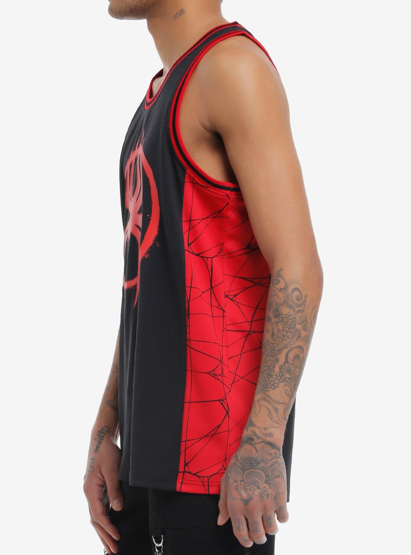 Marvel Spider-Man: Across The Spider-Verse Miles Morales Basketball Jersey, RED, alternate