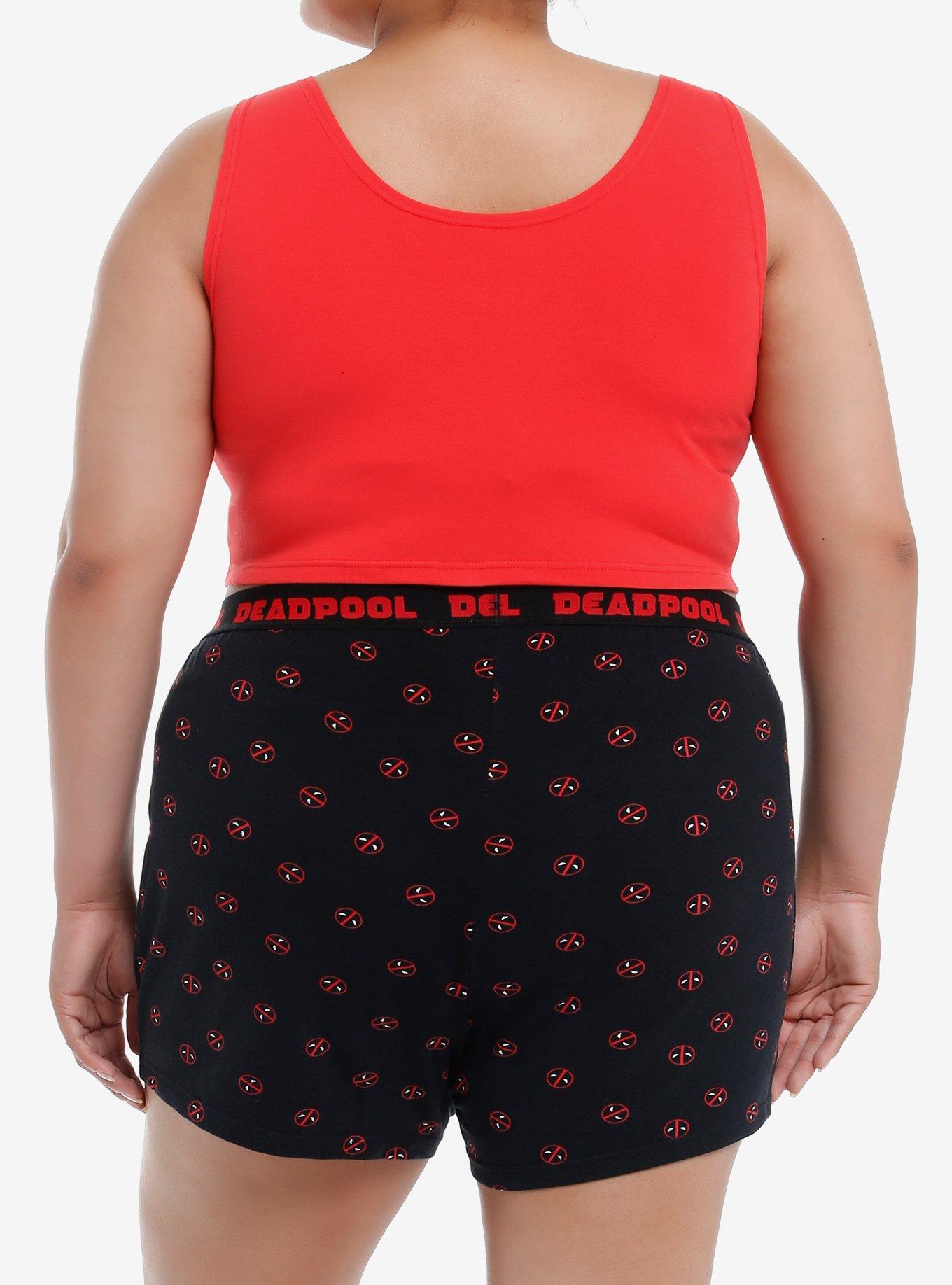 Marvel Deadpool Girls Lounge Set Plus Size, RED, alternate