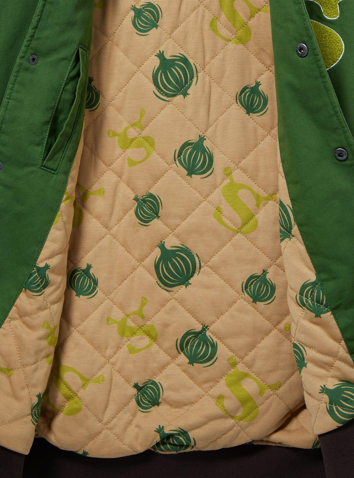 DreamWorks Shrek Logo Varsity Jacket - BoxLunch Exclusive, GREEN, alternate