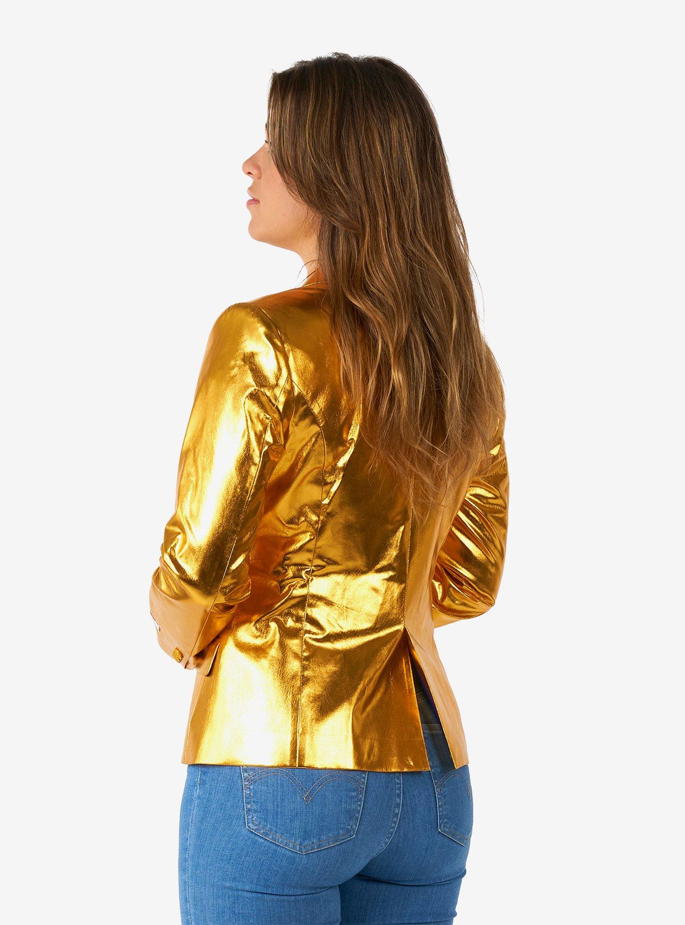 Groovy Gold Blazer, GOLD, alternate