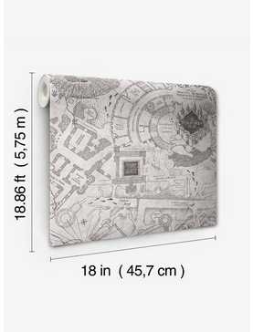Harry Potter Marauder's Map Grey Peel & Stick Wallpaper, , hi-res