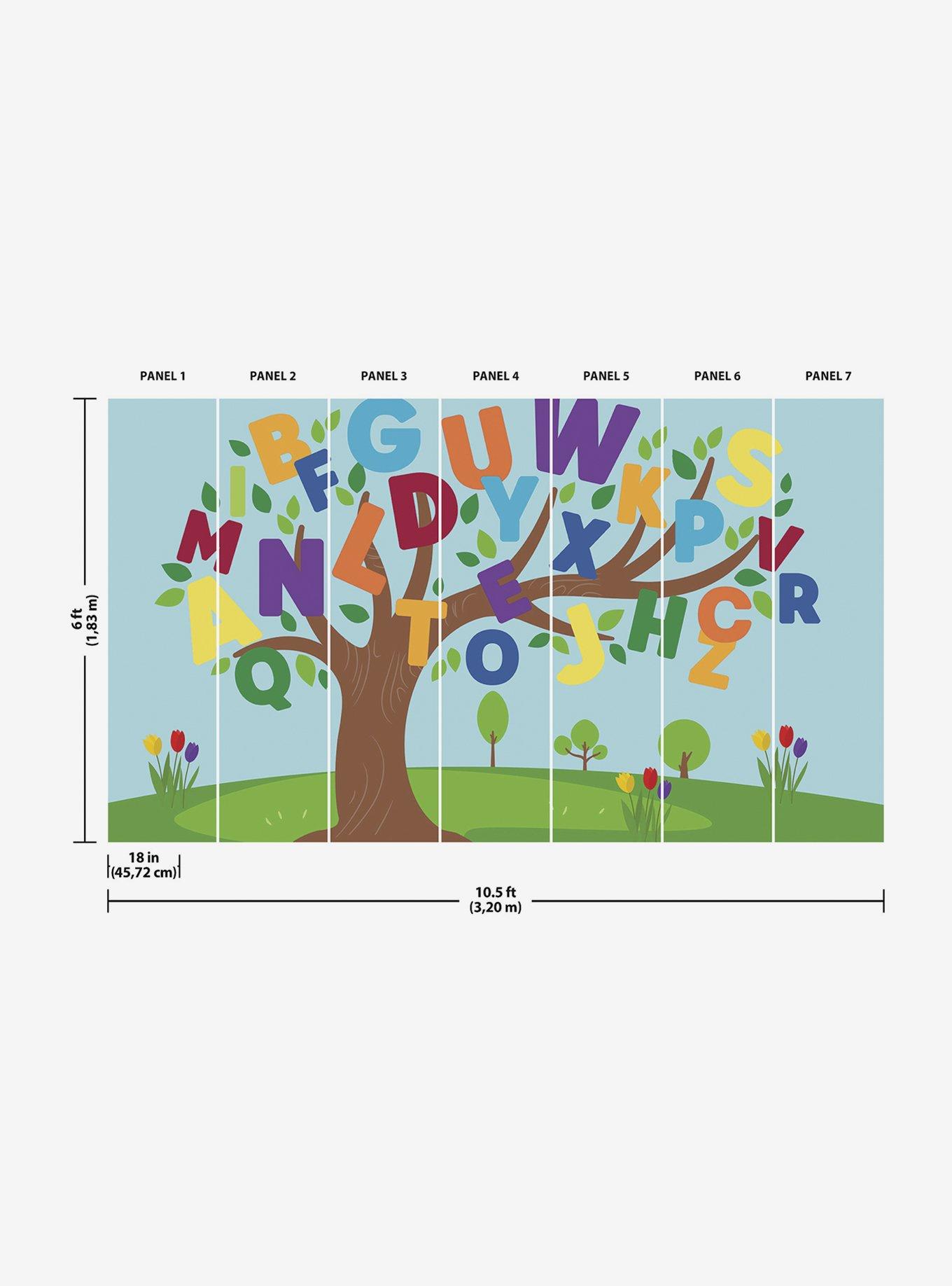 Alphabet Tree Peel & Stick Mural, , hi-res