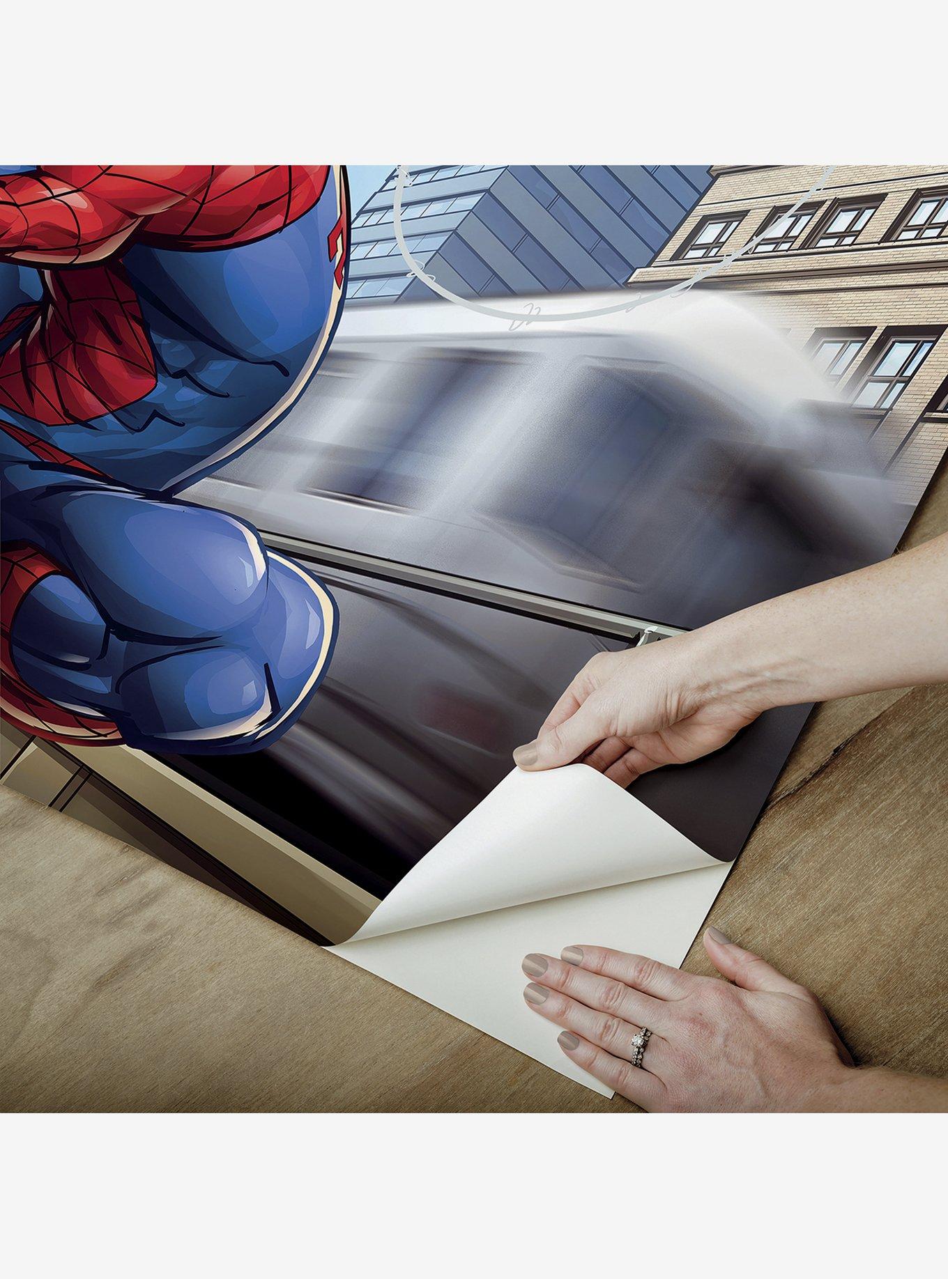 Marvel Spider-Man Blue Peel & Stick Wallpaper Mural, , alternate