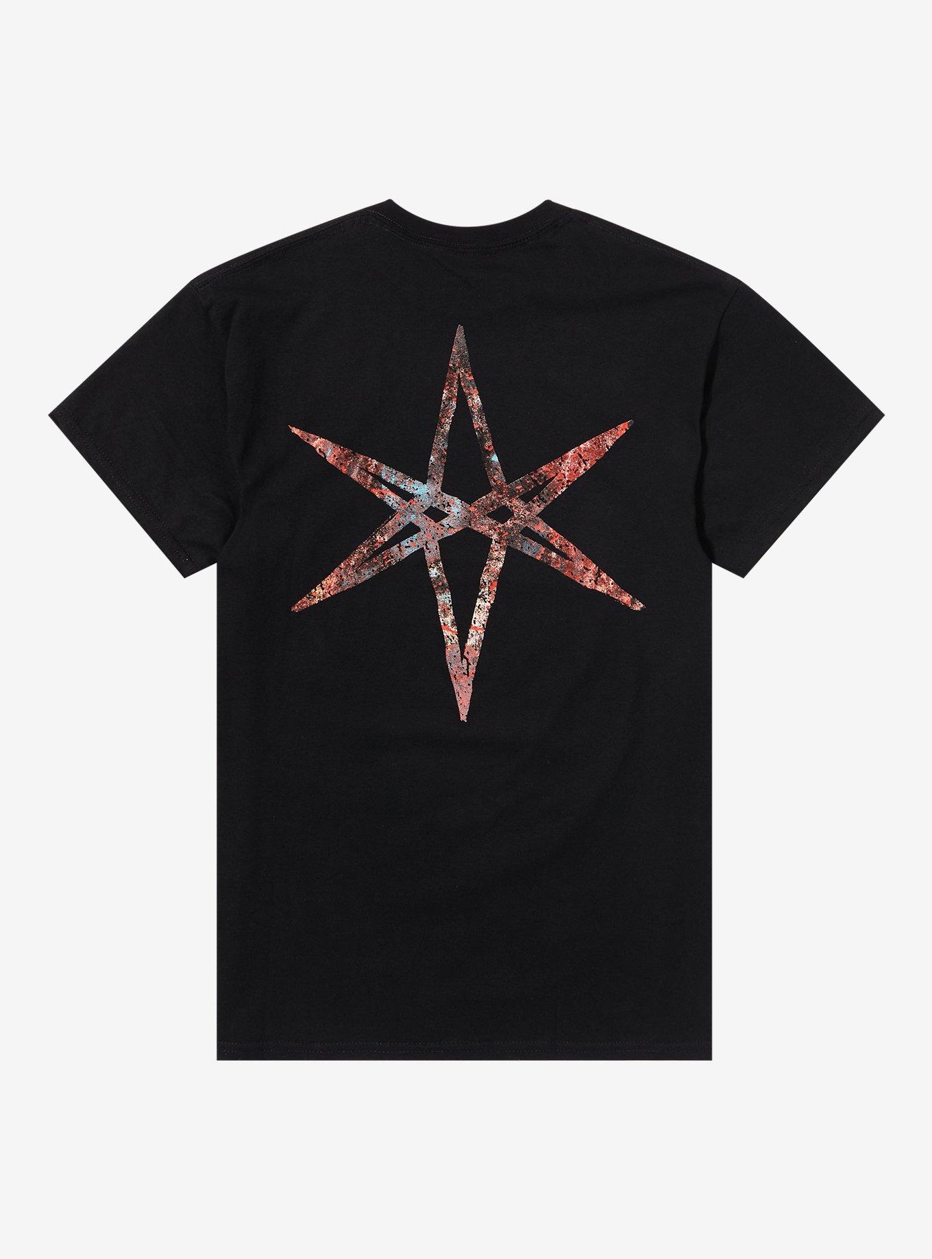 Bring Me The Horizon Glowing Eyes Boyfriend Fit Girls T-Shirt, BLACK, alternate