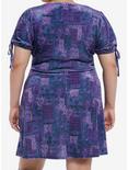 Social Collision Purple & Blue Patchwork Velvet Dress Plus Size, PURPLE, alternate