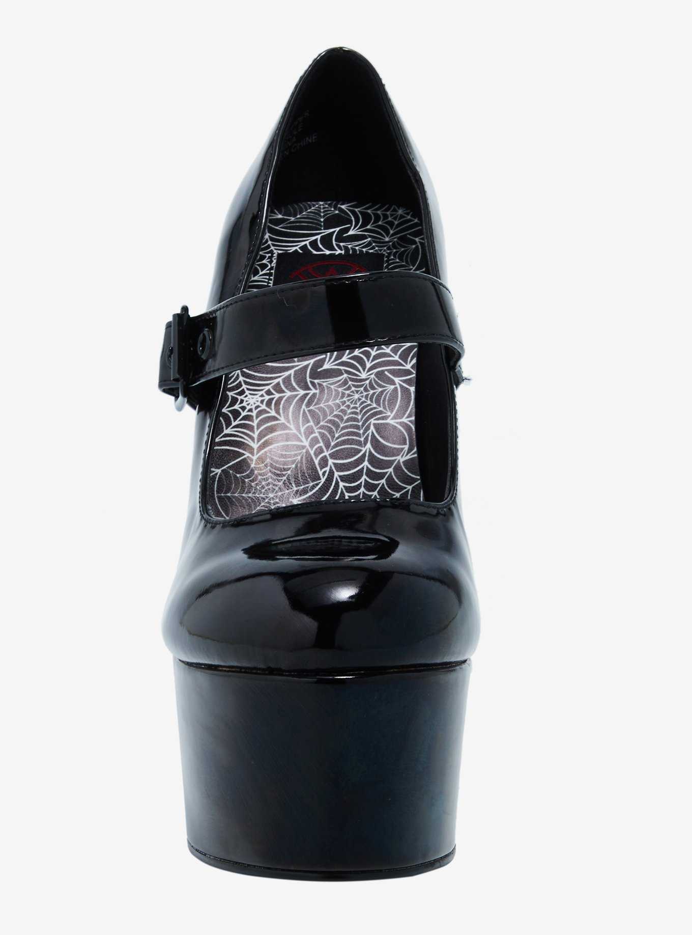 Strange Cvlt Black Patent Widow Heel, , hi-res