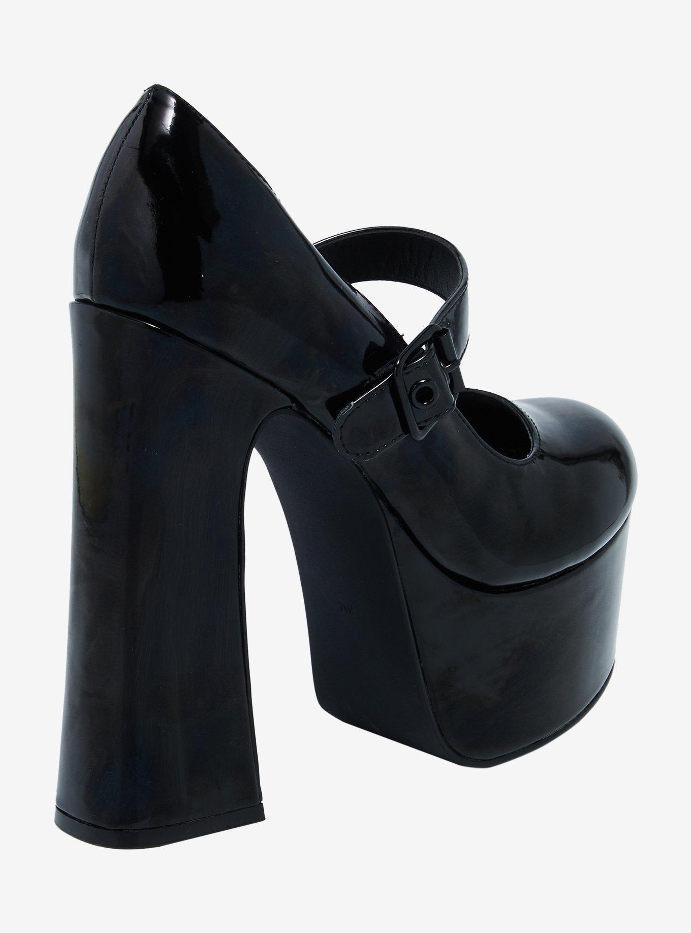 Strange Cvlt Black Patent Widow Heel, MULTI, alternate