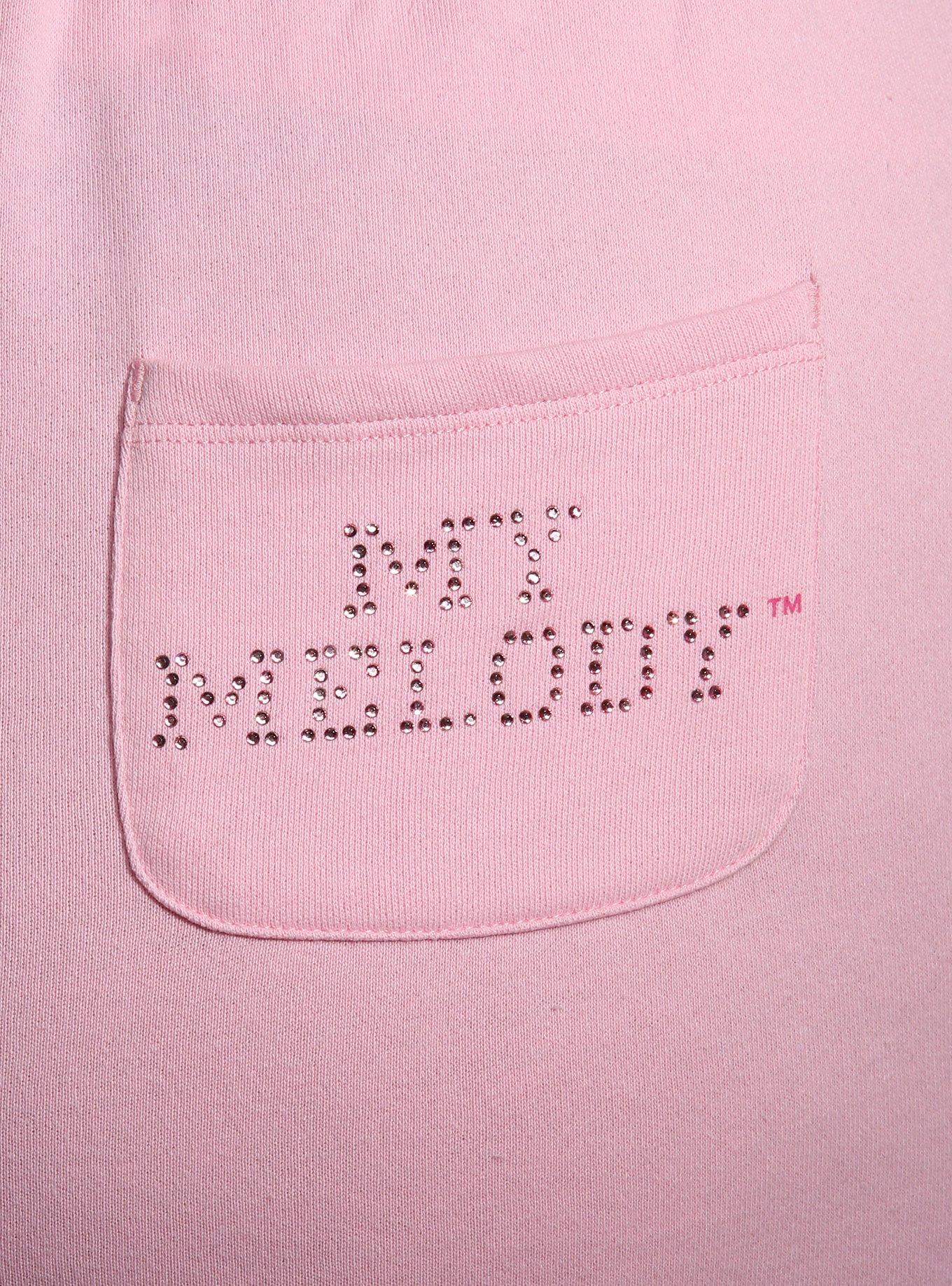 My Melody Rhinestone Girls Lounge Shorts Plus Size, PINK, alternate