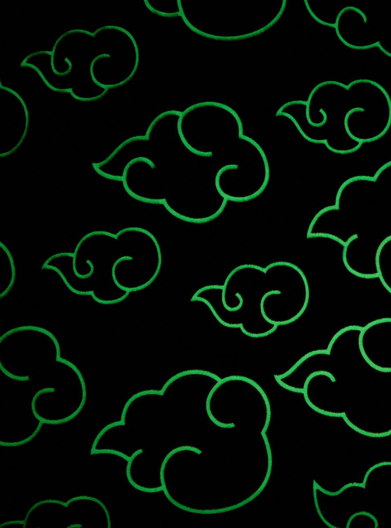 Naruto Shippuden Akatsuki Cloud Glow-in-the-Dark Blanket and Pillow, , alternate