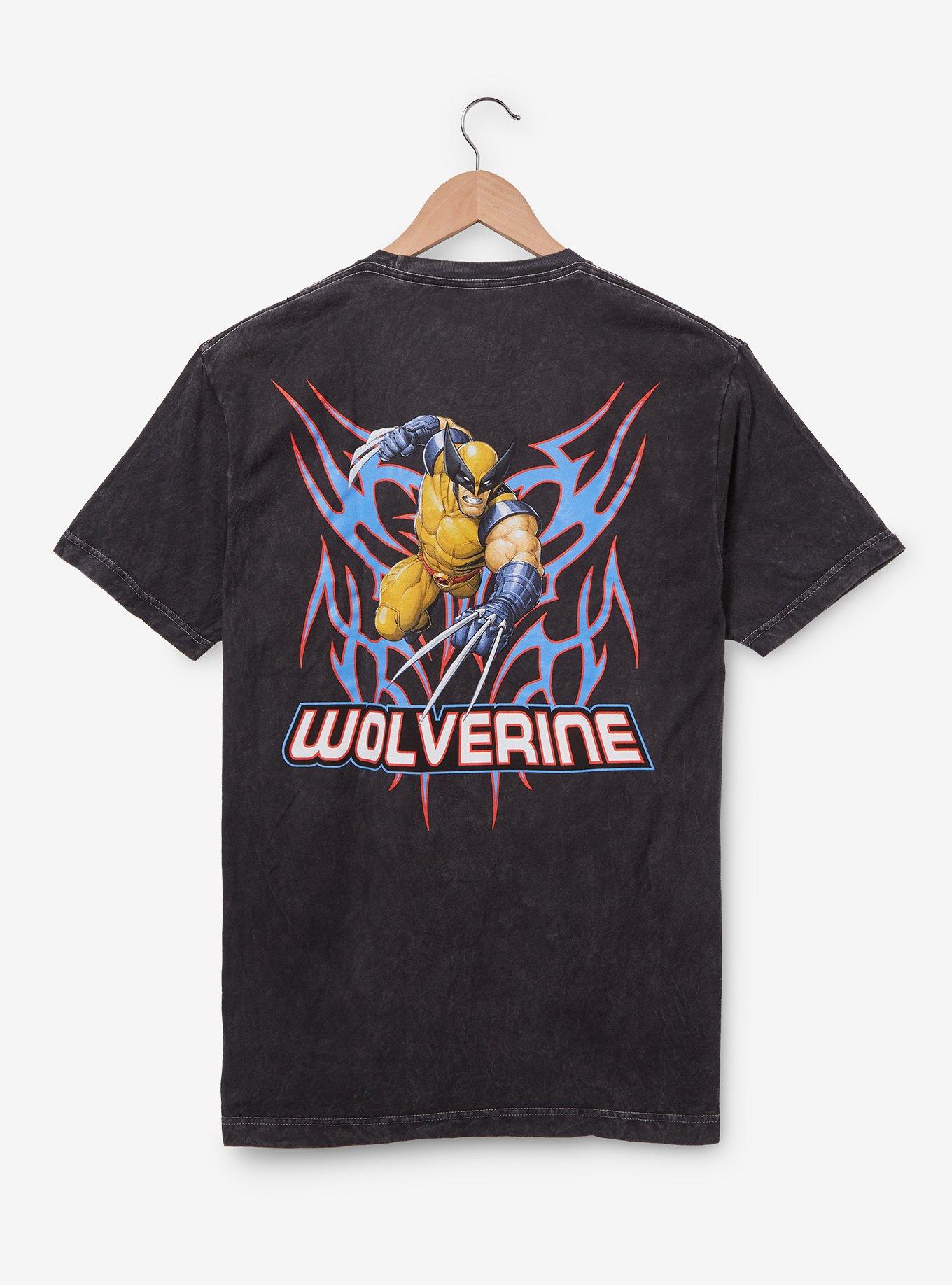 Marvel X-Men Wolverine Mineral Wash Portrait T-Shirt - BoxLunch Exclusive, MINERAL BLACK, alternate