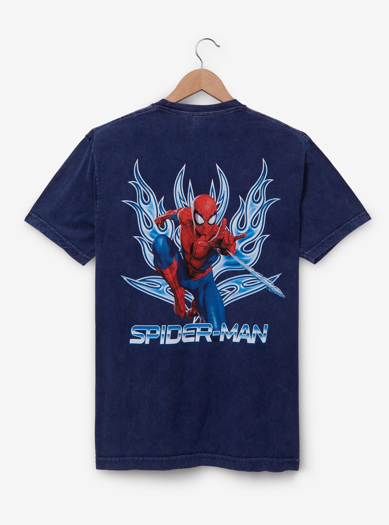 Marvel Spider-Man Portrait T-Shirt - BoxLunch Exclusive, DARK BLUE WASH, alternate