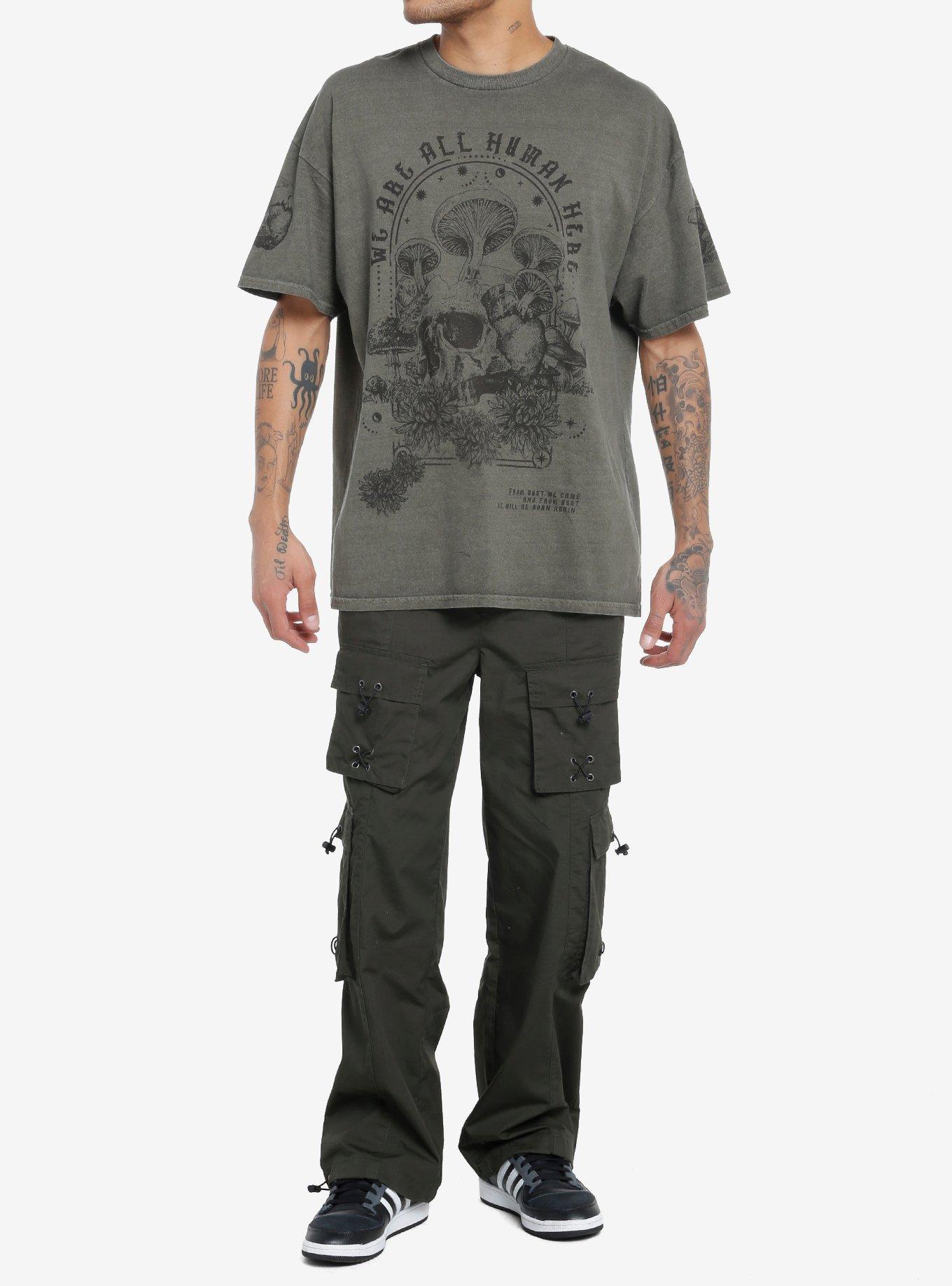 We Are All Human Oversized T-Shirt, BLACK, alternate