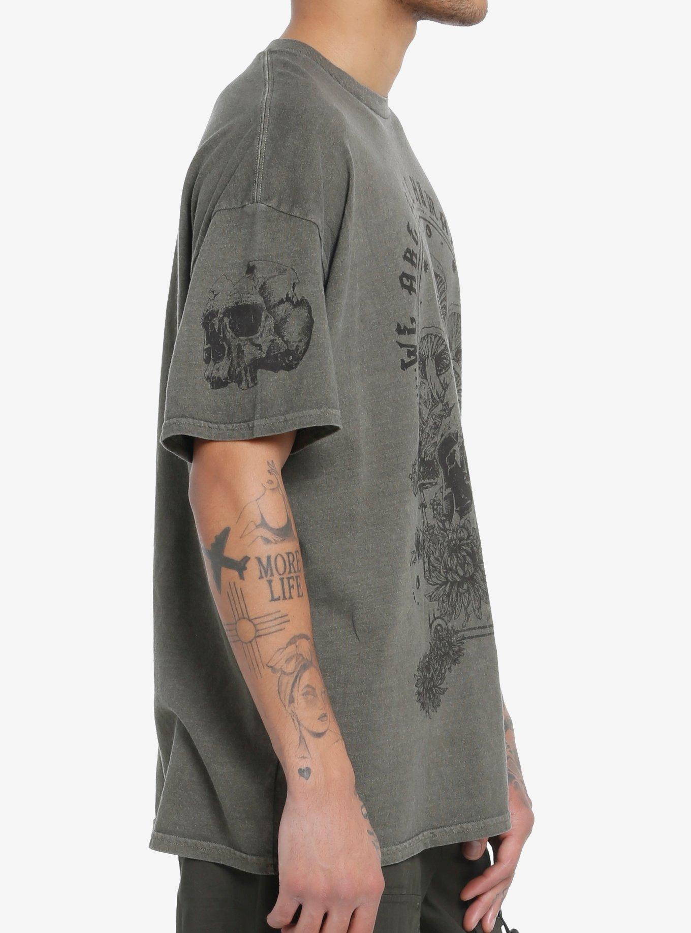 We Are All Human Oversized T-Shirt, BLACK, alternate