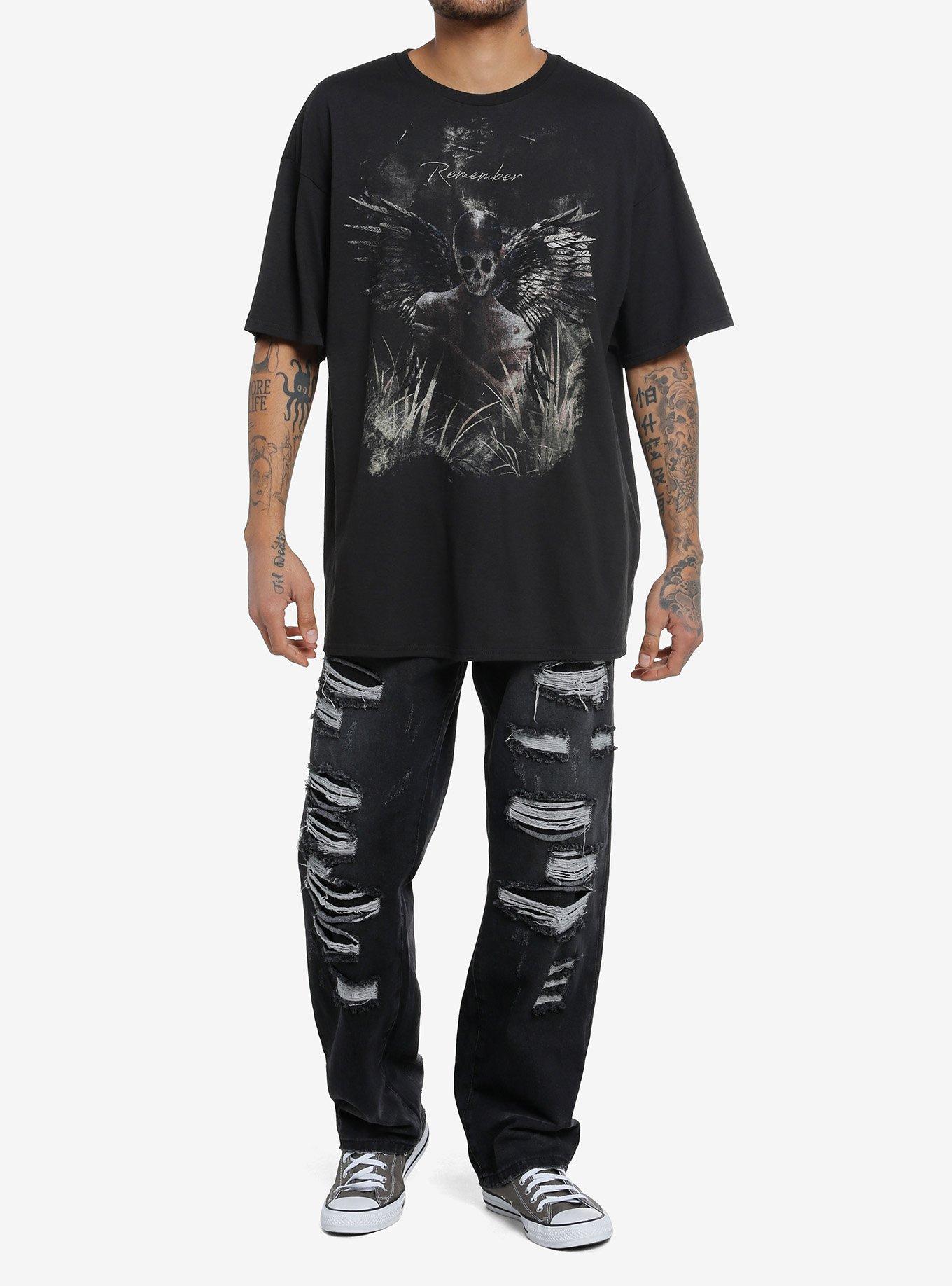 Cosmic Aura Dark Angel Remember Oversized T-Shirt, MULTI, alternate