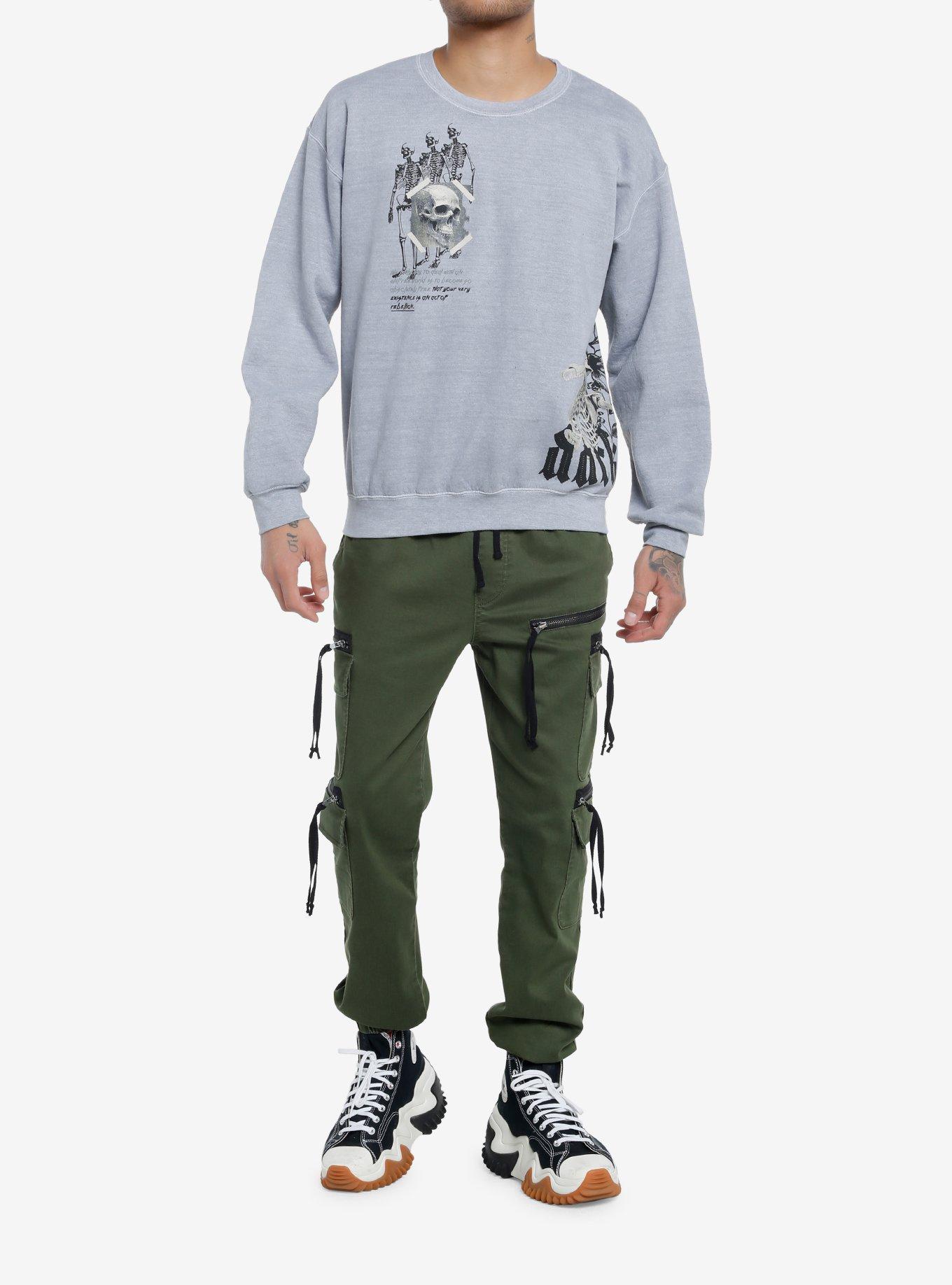 Social Collision® Darkness Skeletons Sweatshirt, , hi-res