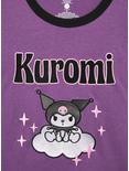 Sanrio Kuromi Cloud Portrait Women's Ringer T-Shirt - BoxLunch Exclusive, PURPLE, alternate