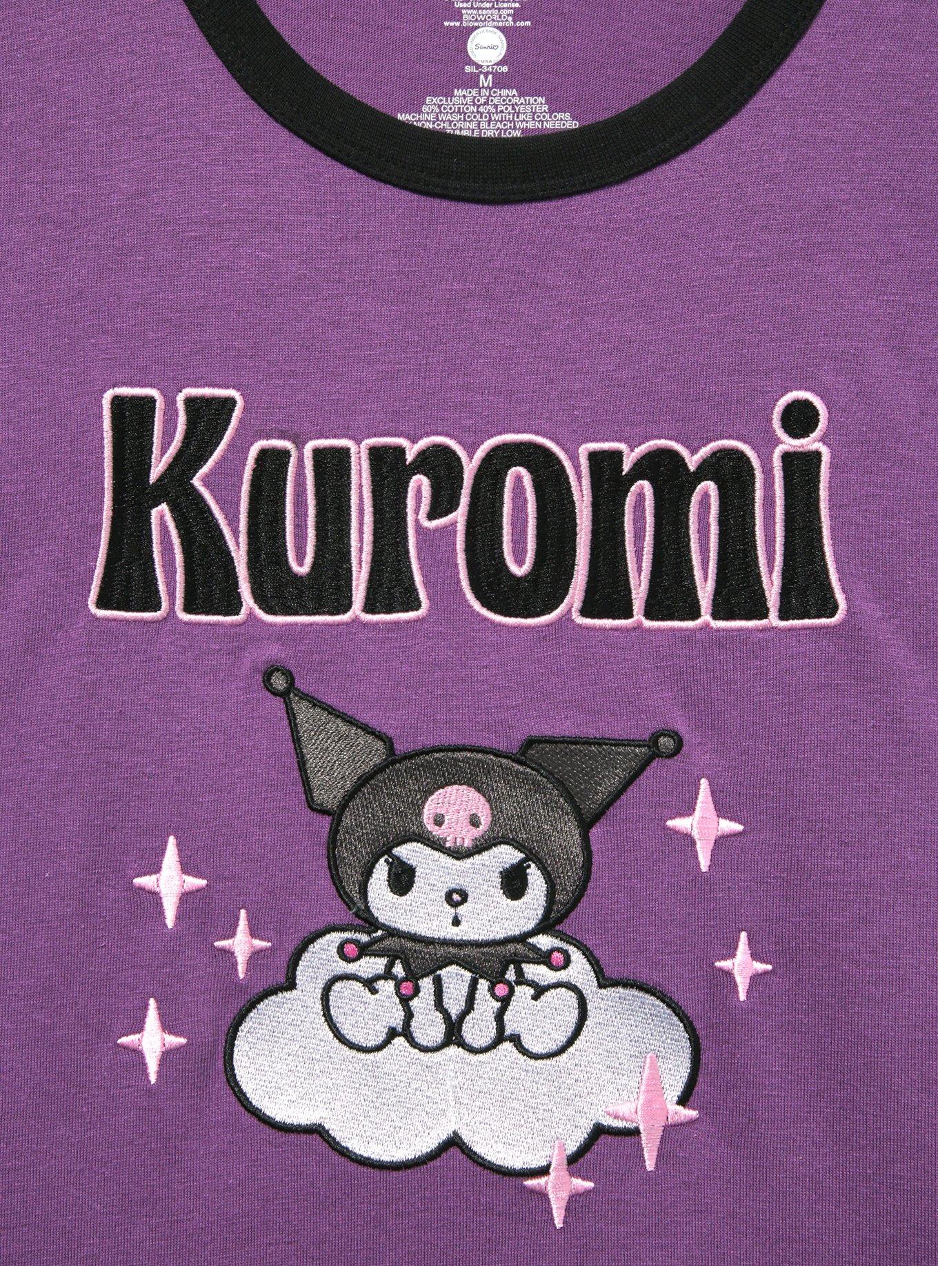 Sanrio Kuromi Cloud Portrait Women's Ringer T-Shirt - BoxLunch Exclusive, , hi-res