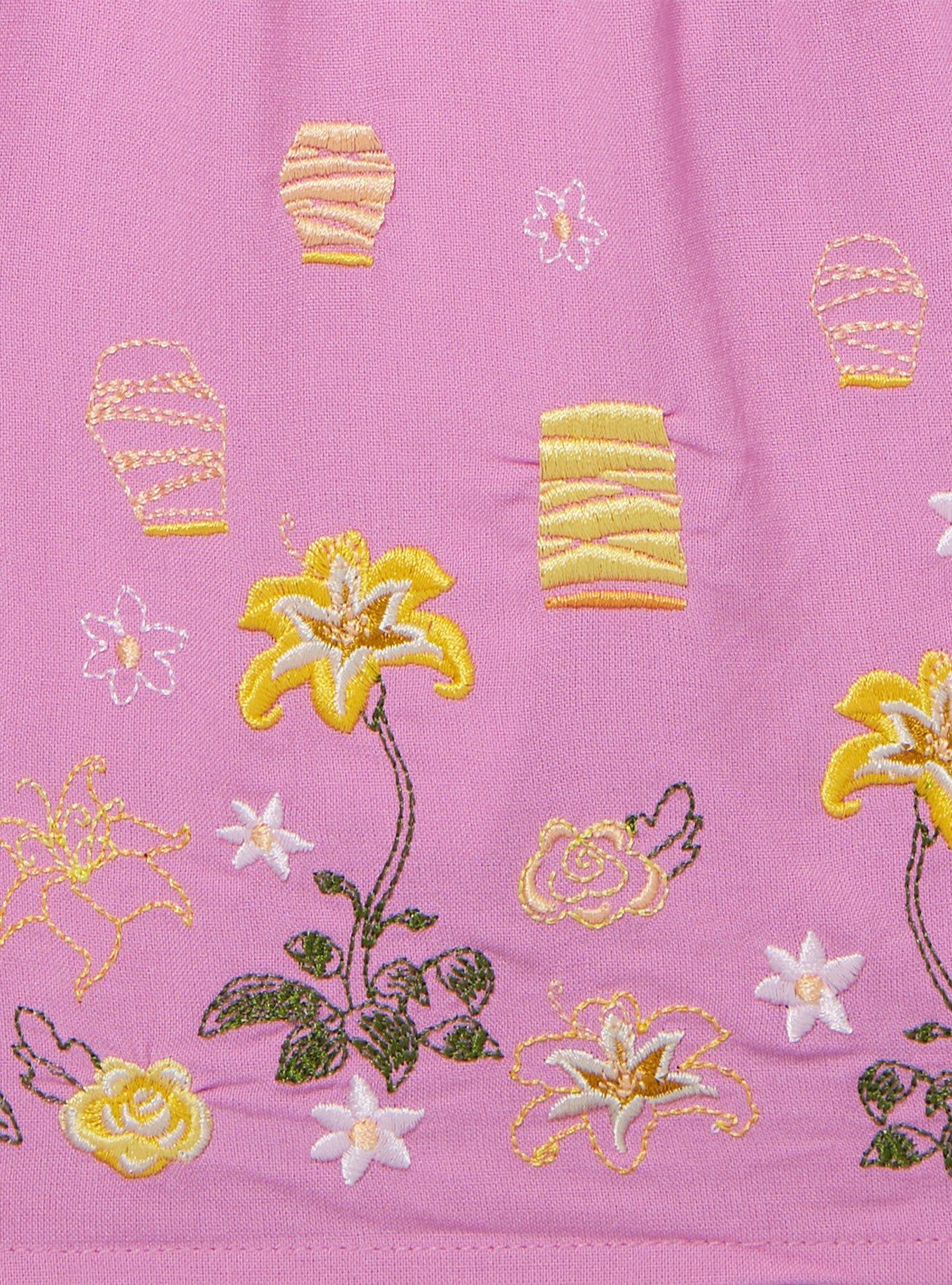 Disney Tangled Lanterns and Flowers Women's Plus Size Smock Top &mdash; BoxLunch Exclusive, LIGHT PURPLE, alternate