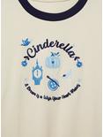 Her Universe Disney Cinderella Icons Ringer Women's T-Shirt - BoxLunch Exclusive, OFF WHITE, alternate