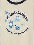 Her Universe Disney Cinderella Icon Ringer Women's Plus Size T-Shirt — BoxLunch Exclusive, OFF WHITE, alternate