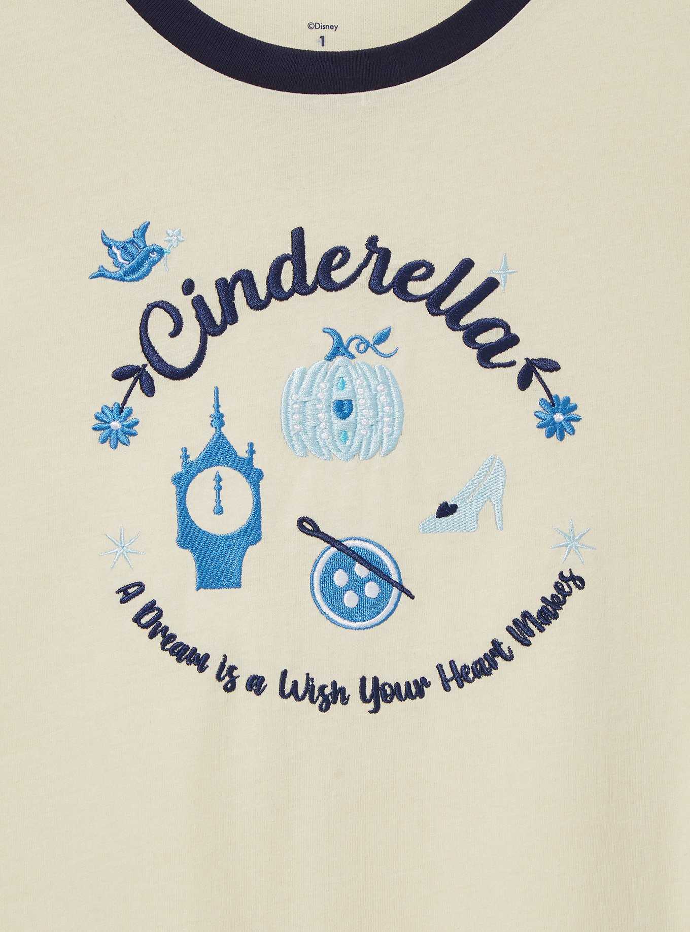 Her Universe Disney Cinderella Icon Ringer Women's Plus Size T-Shirt — BoxLunch Exclusive, , hi-res