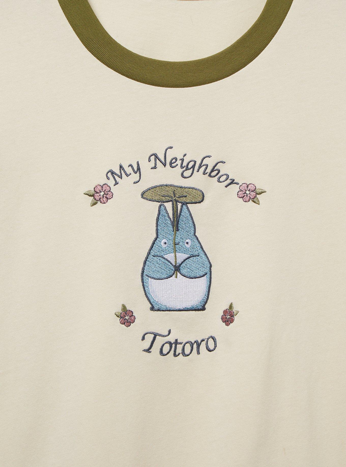 Her Universe Studio Ghibli My Neighbor Totoro Chu Totoro Portrait Women's Ringer T-Shirt - BoxLunch Exclusive, OFF WHITE, alternate