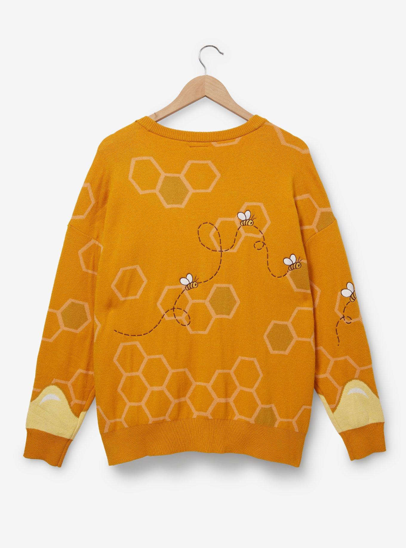 Disney Winnie the Pooh Honeycomb Pooh Bear Women's Plus Size Cardigan - BoxLunch Exclusive, , hi-res