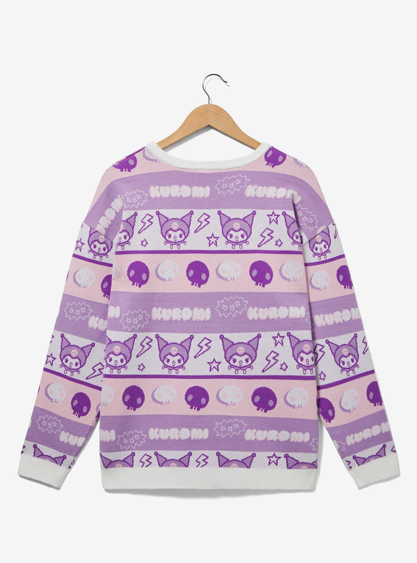 Sanrio Kuromi Women's Holiday Sweater - BoxLunch Exclusive, PURPLE, alternate