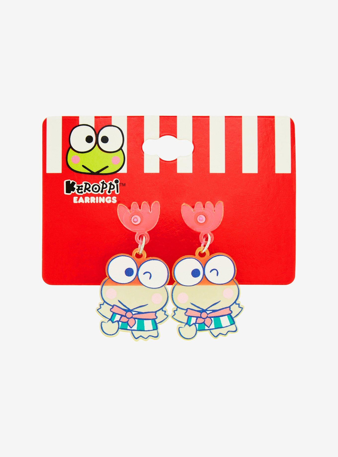 Sanrio Keroppi Flower Charm Earrings - BoxLunch Exclusive, , hi-res