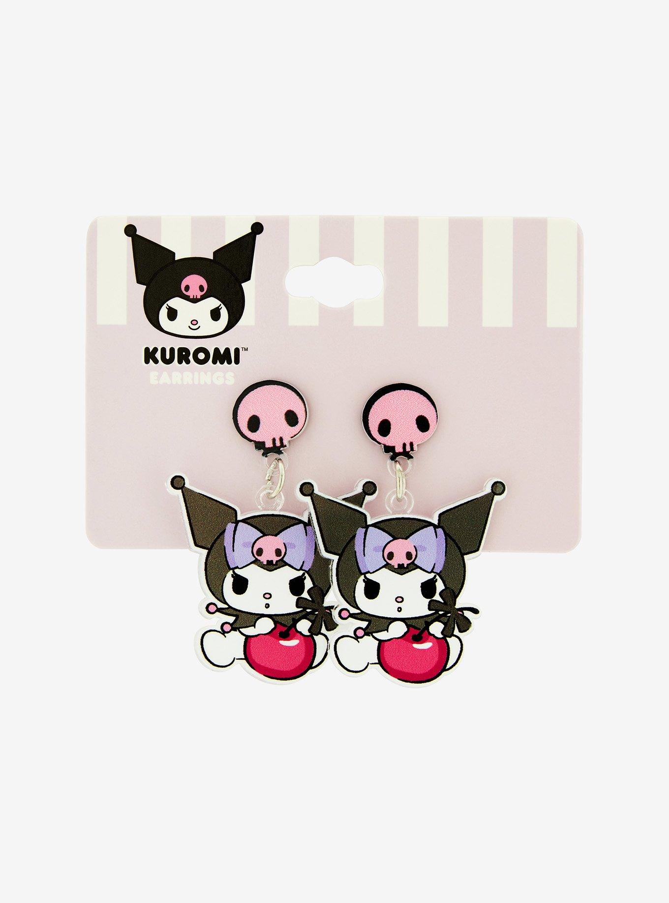 Sanrio Kuromi Cherry Charm Earrings - BoxLunch Exclusive, , alternate