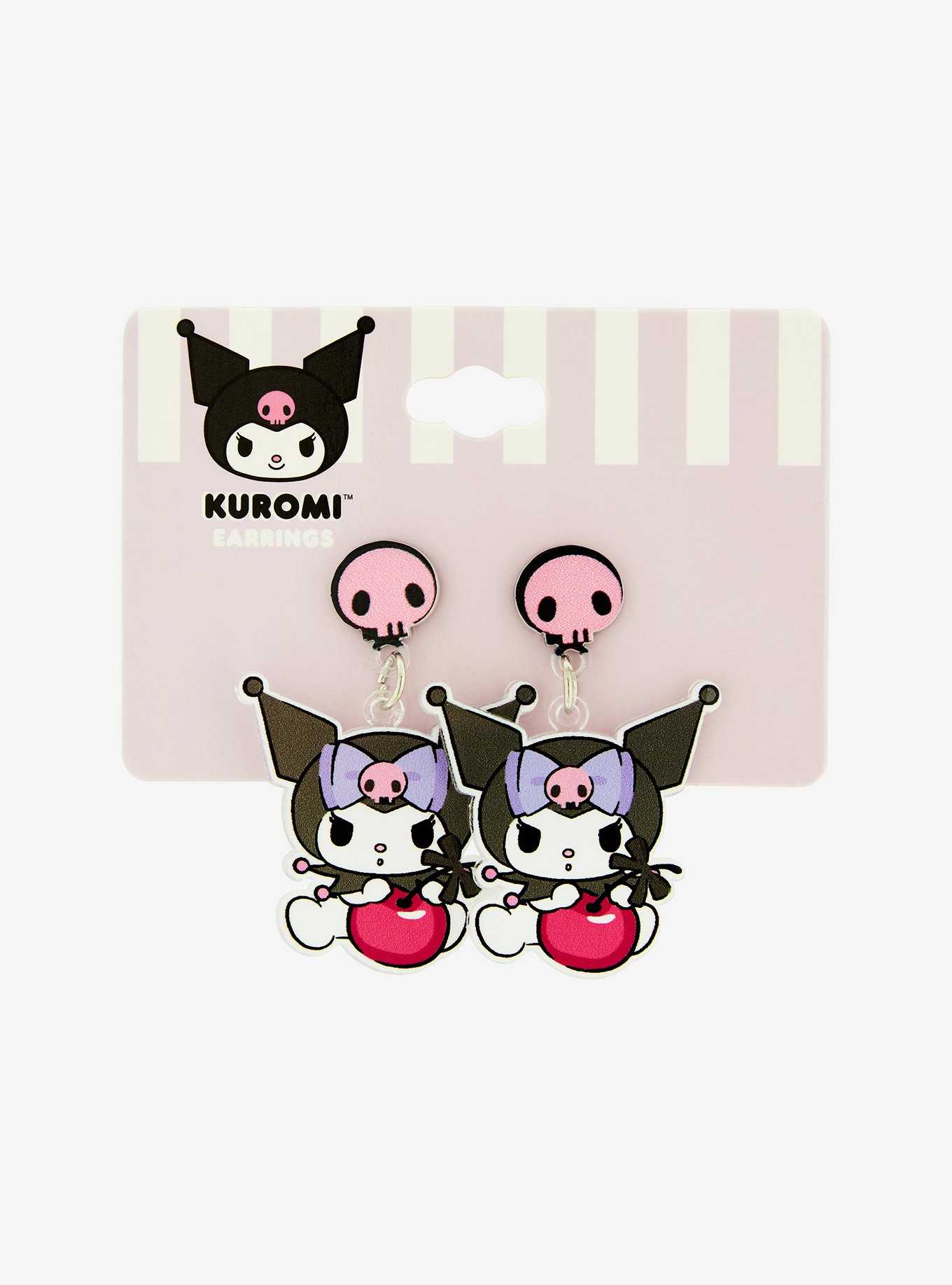 Sanrio Kuromi Cherry Charm Earrings - BoxLunch Exclusive, , hi-res