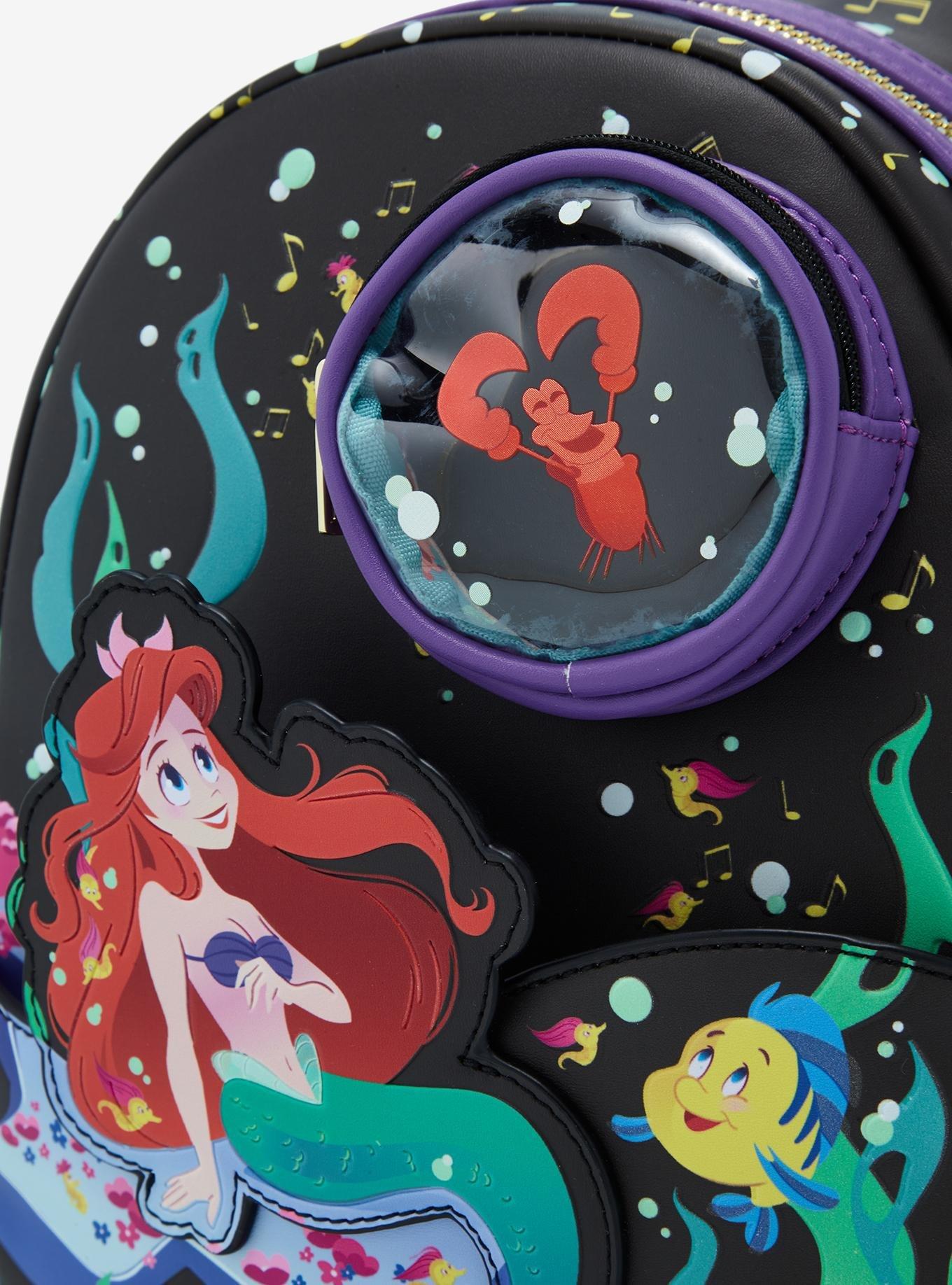 Loungefly Disney The Little Mermaid 35th Anniversary Ariel Glow-in-the-Dark Mini Backpack, , alternate