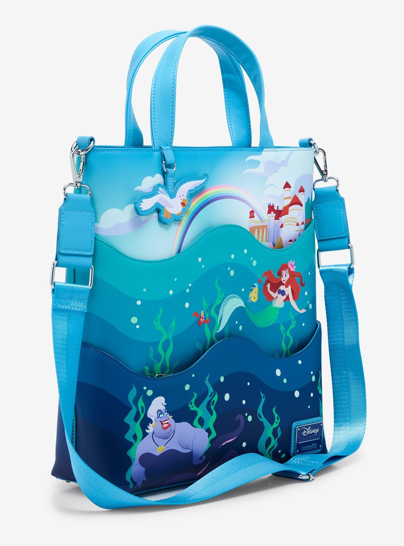 Loungefly Disney The Little Mermaid 35th Anniversary Ocean Scene Glow-in-the-Dark Tote Bag, , alternate