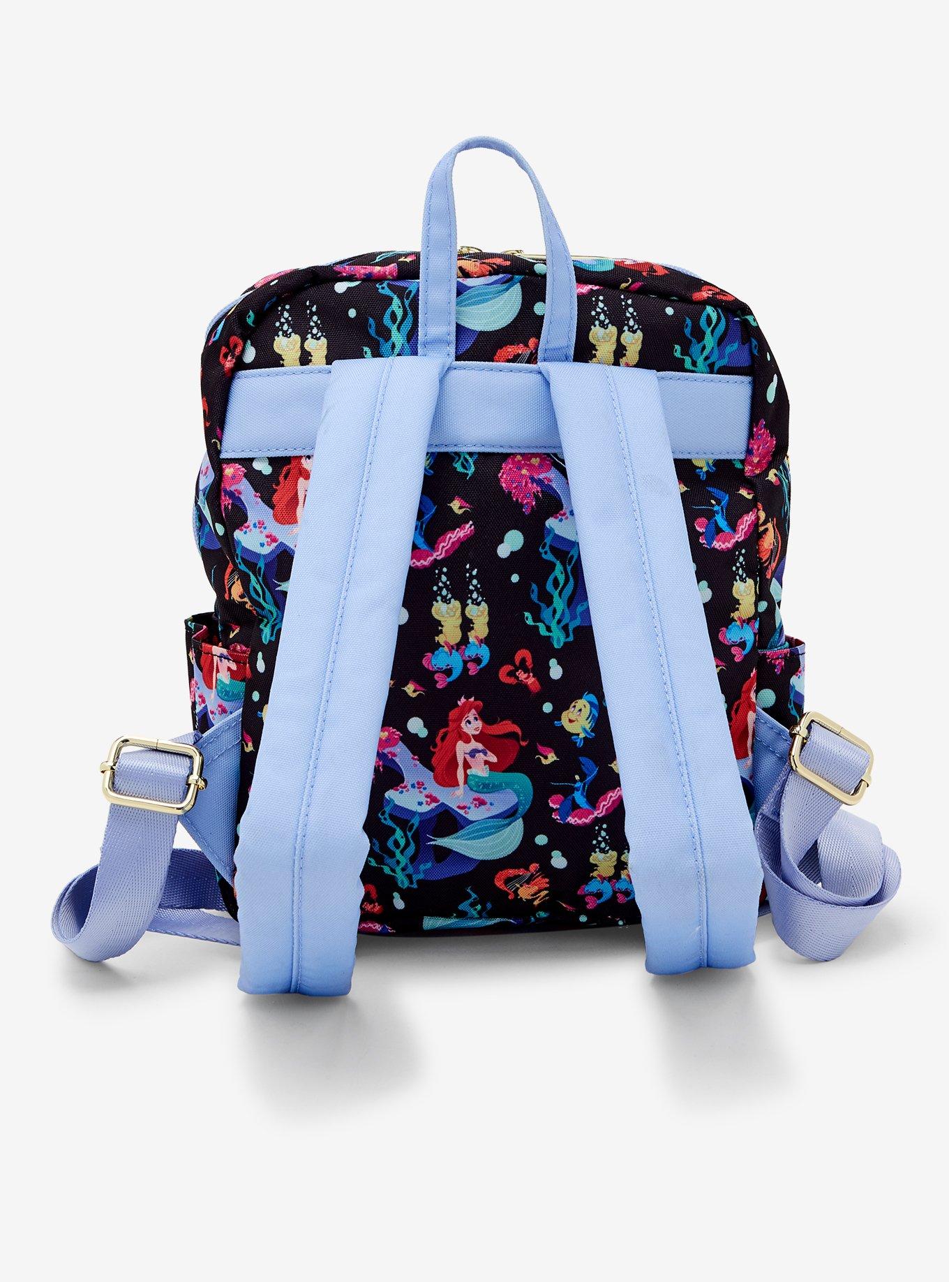 Loungefly Disney The Little Mermaid 35th Anniversary Under the Sea Allover Print Mini Backpack, , alternate