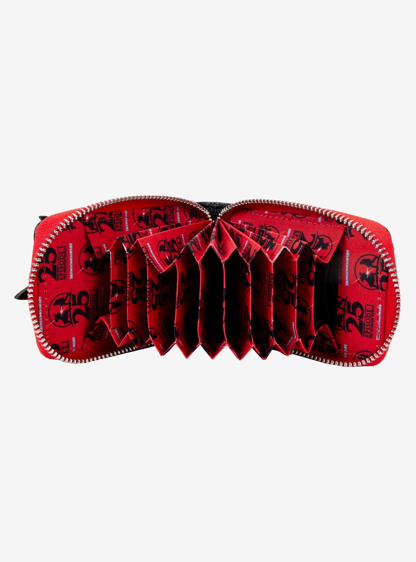 Loungefly Star Wars: Episode I - The Phantom Menace 25th Anniversary Darth Maul Accordion Zip Wallet, , alternate