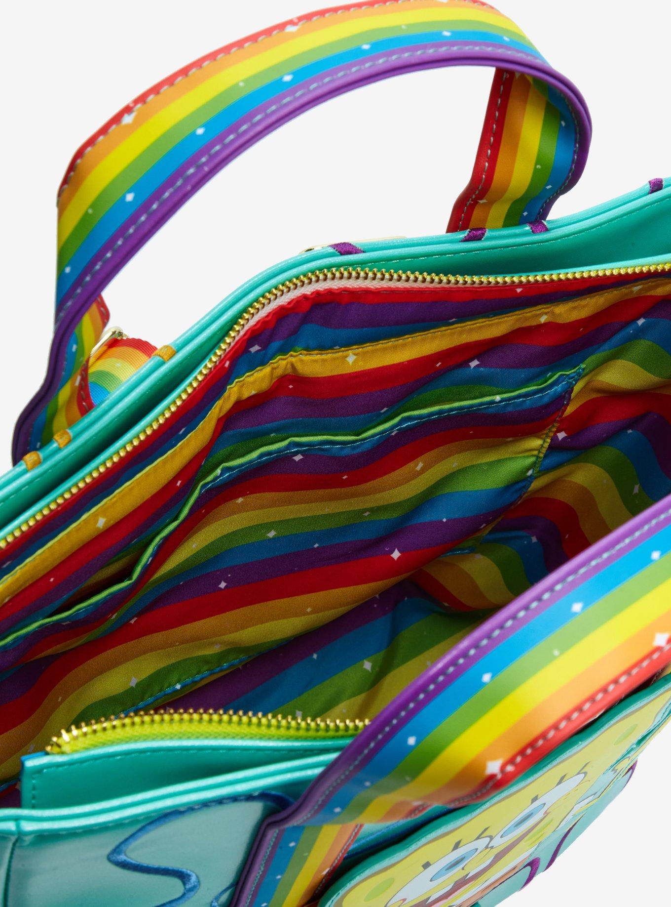 Loungefly SpongeBob SquarePants 25th Anniversary Imagination Rainbow Convertible Tote Bag, , alternate